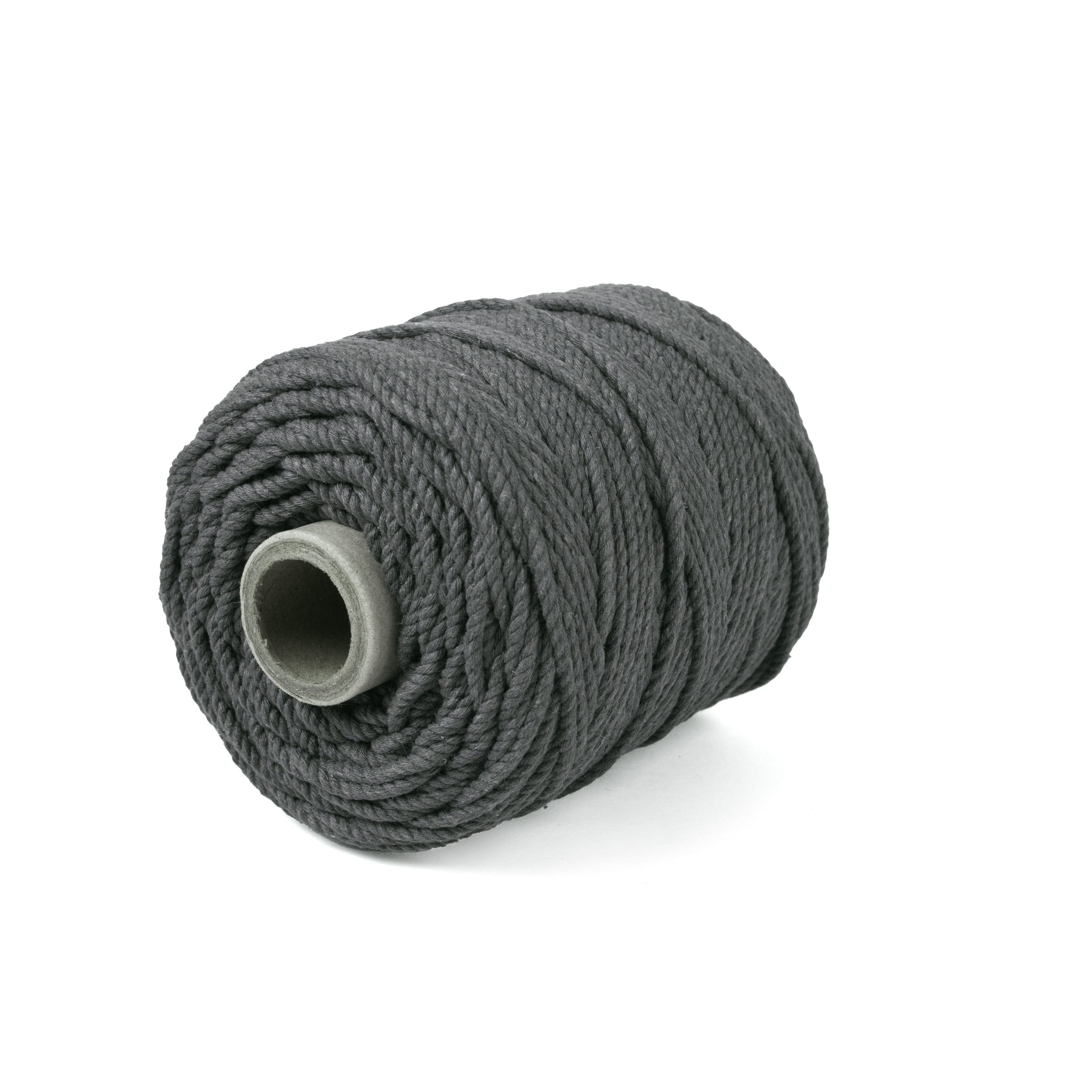 Cotton Twisted Cord Grey 3mm 3 Ply 500gm Roll