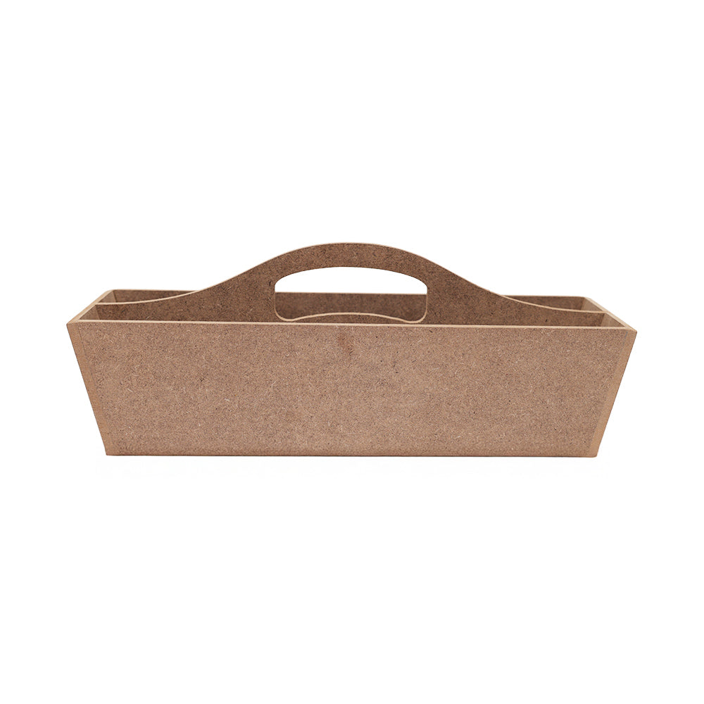 MDF Table Organizer With Handle 2 Compartments Approx L 12.20 X W 4.57 X H 4.33In 5Mm Thick 1 Pc