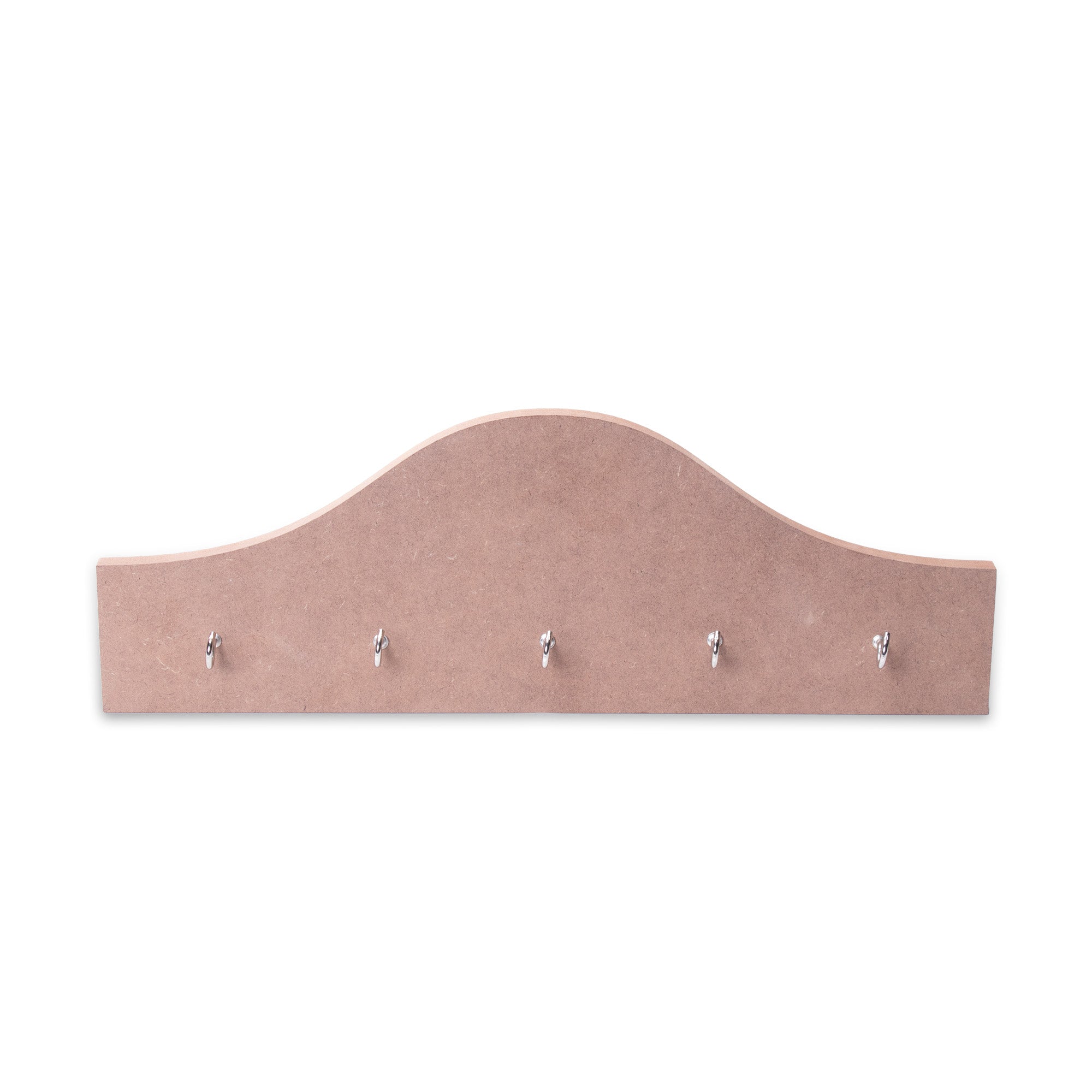 MDF Key Holder With 5 hooks Wave Approx L 15.75 X H 5.5in 11mm Thick 1pc