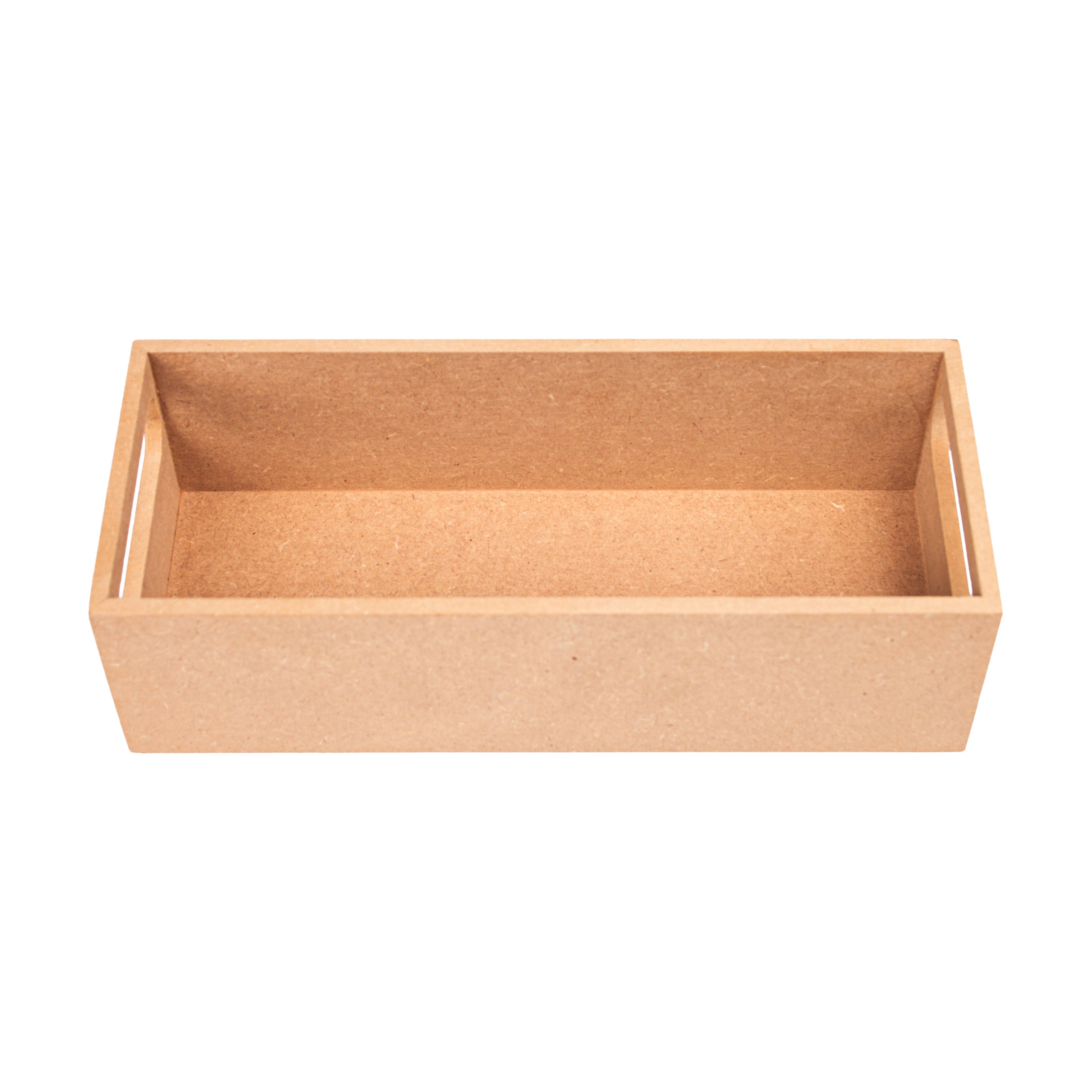 MDF Tray With Handle Rectangular Medium Approx L 9.25 X W 3.26 X H 2.67In 5Mm Thick 1 Pc