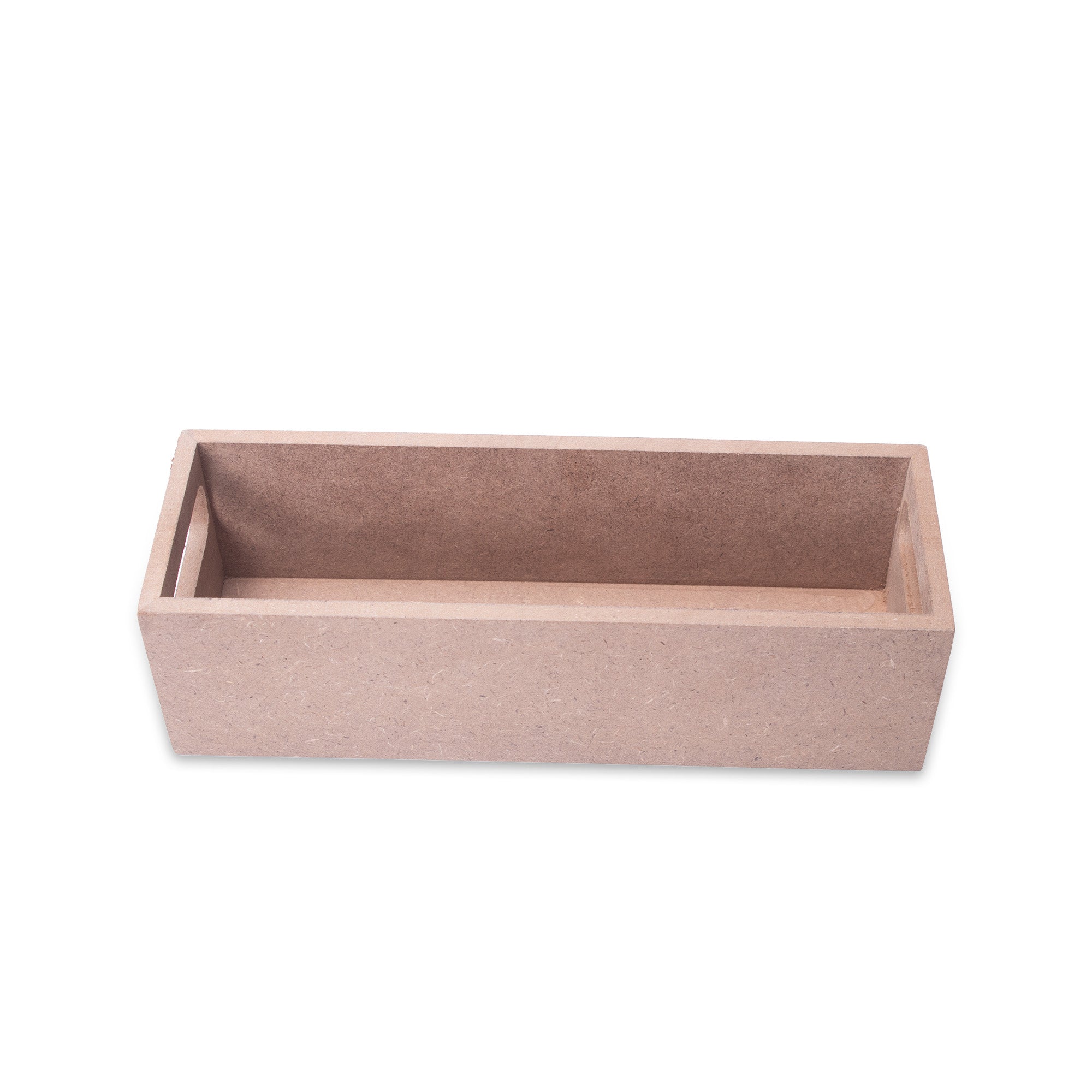 MDF Tray with Handle Rectangular Small Approx L 8.66 X W 2.71 X H 2.55in 1pc