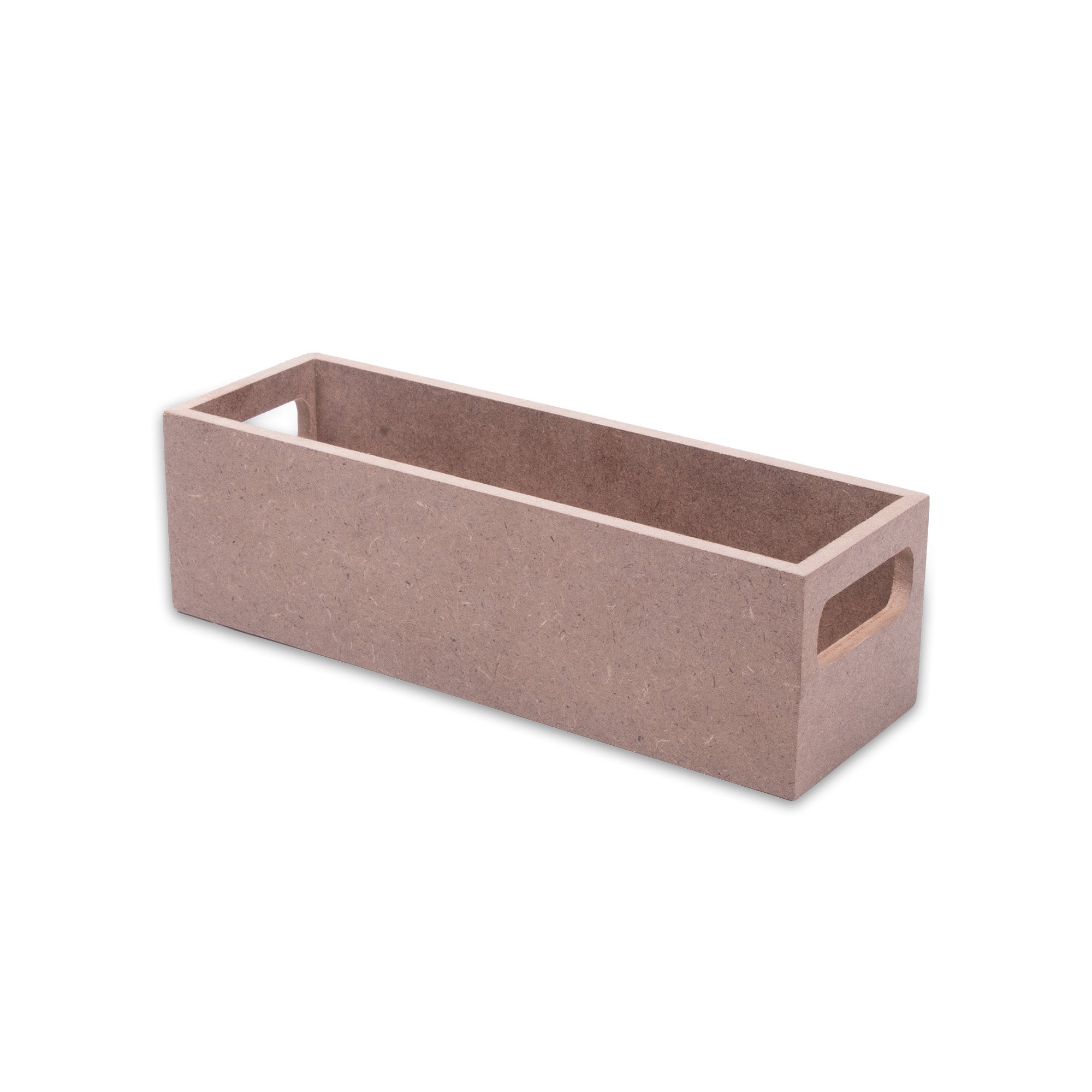 MDF Tray with Handle Rectangular Small Approx L 8.66 X W 2.71 X H 2.55in 1pc