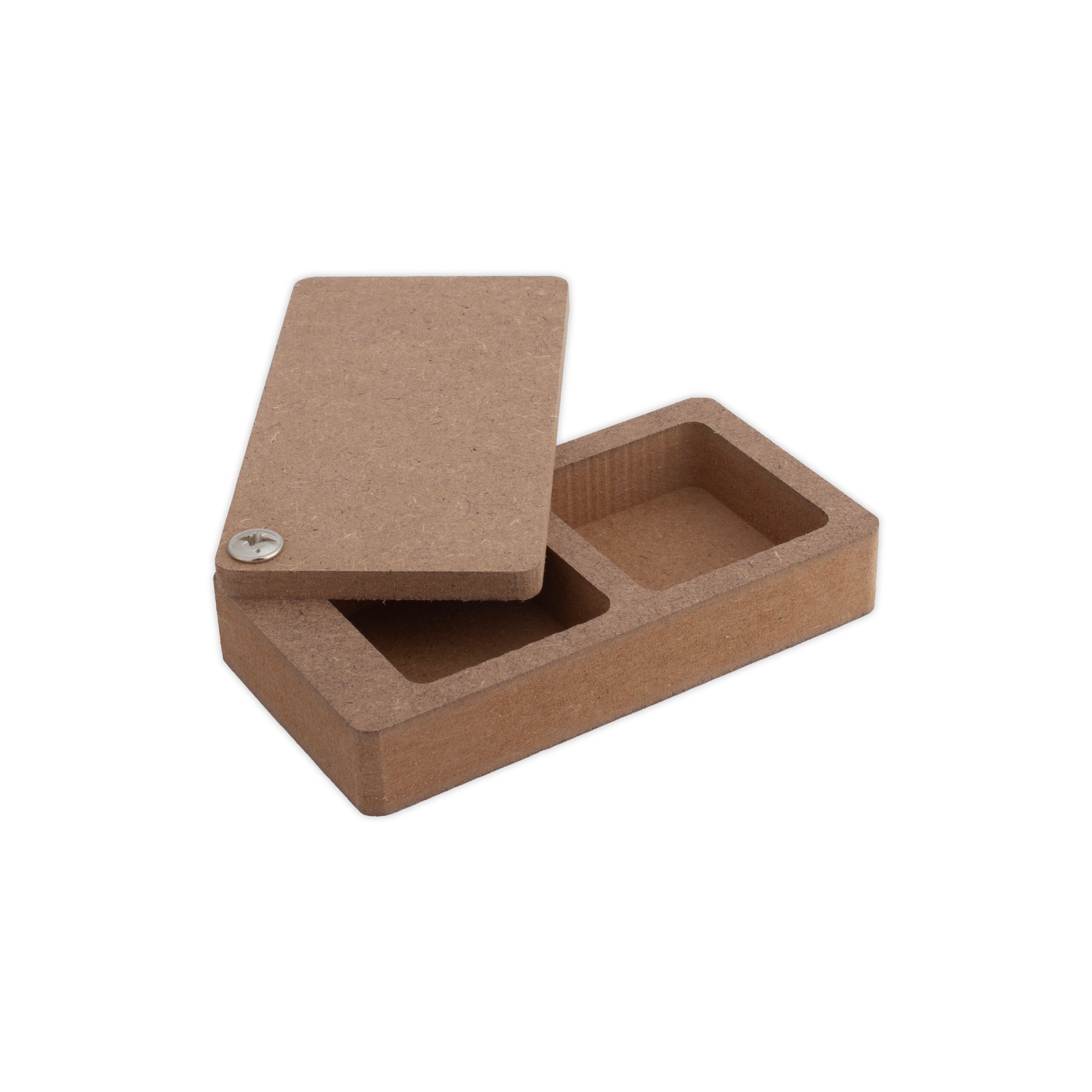 MDF Haldi Kumkum Container with Sliding Lid - Rectangle 10.2 X 5.4 X 2.3cm 1pc