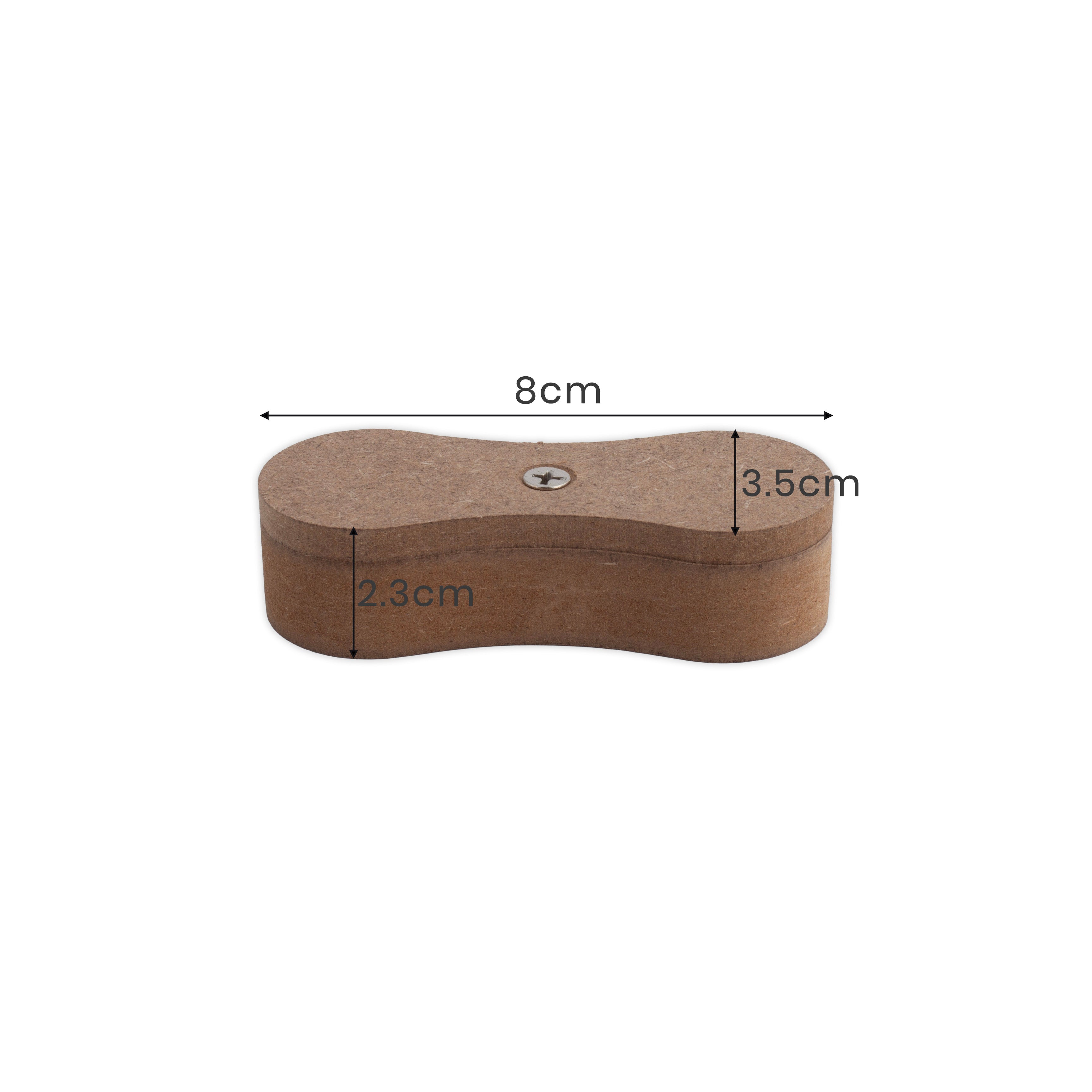 MDF Haldi Kumkum Container with Sliding Lid - Infinity 8 X 3.5 X 2.3cm 1 pc