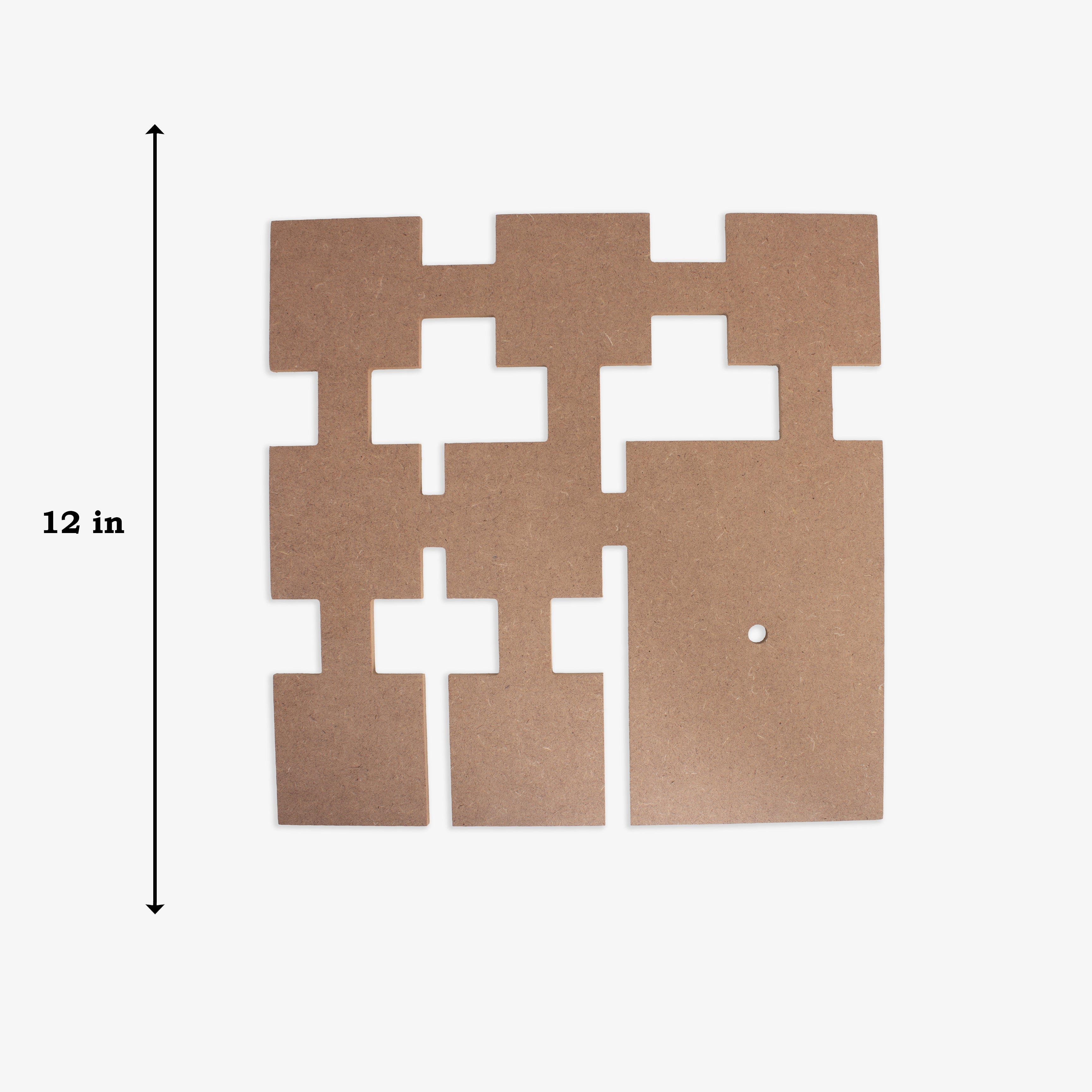 MDF Clock Base Geometrical Jigsaw 12 X12inch 5.5mm Thick 1 pc