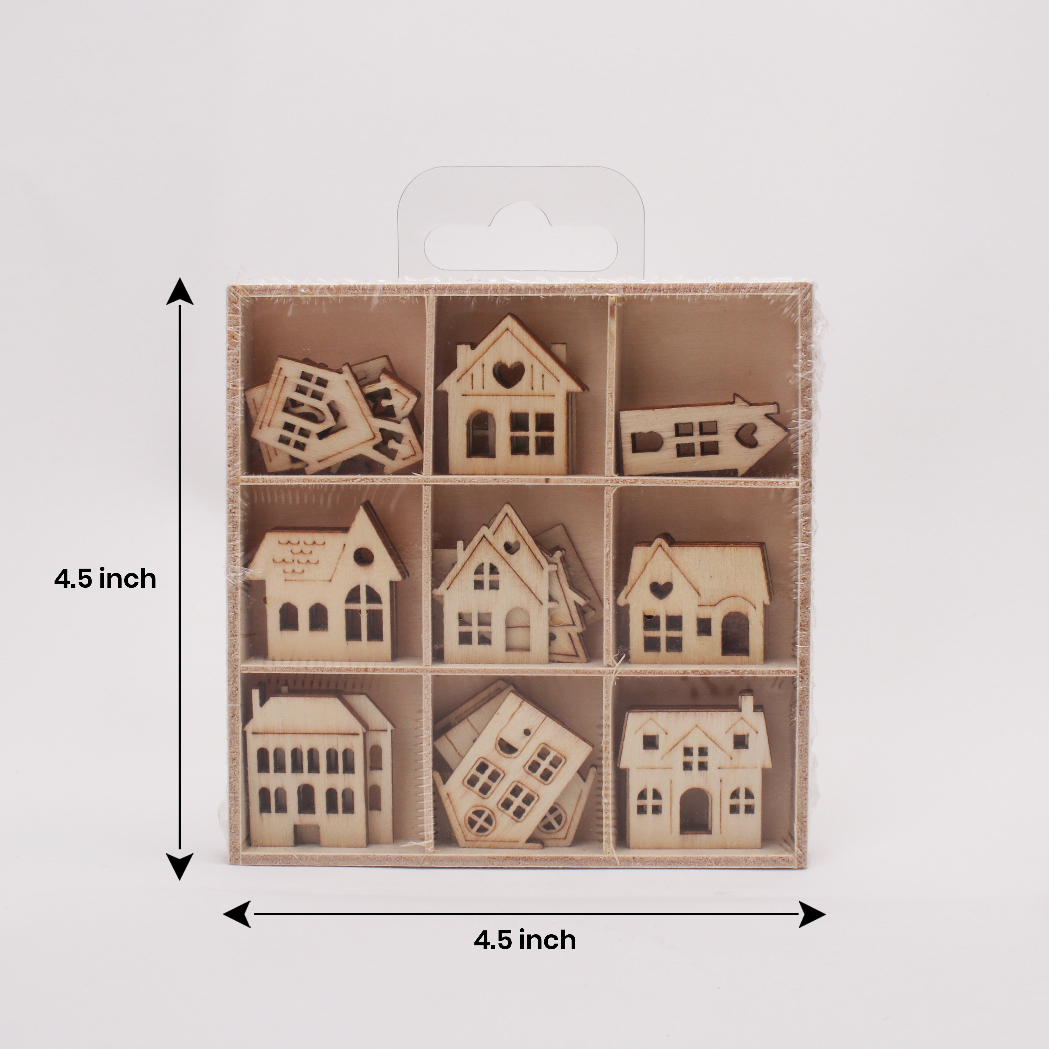 MDF Mini House Shapes 45pc
