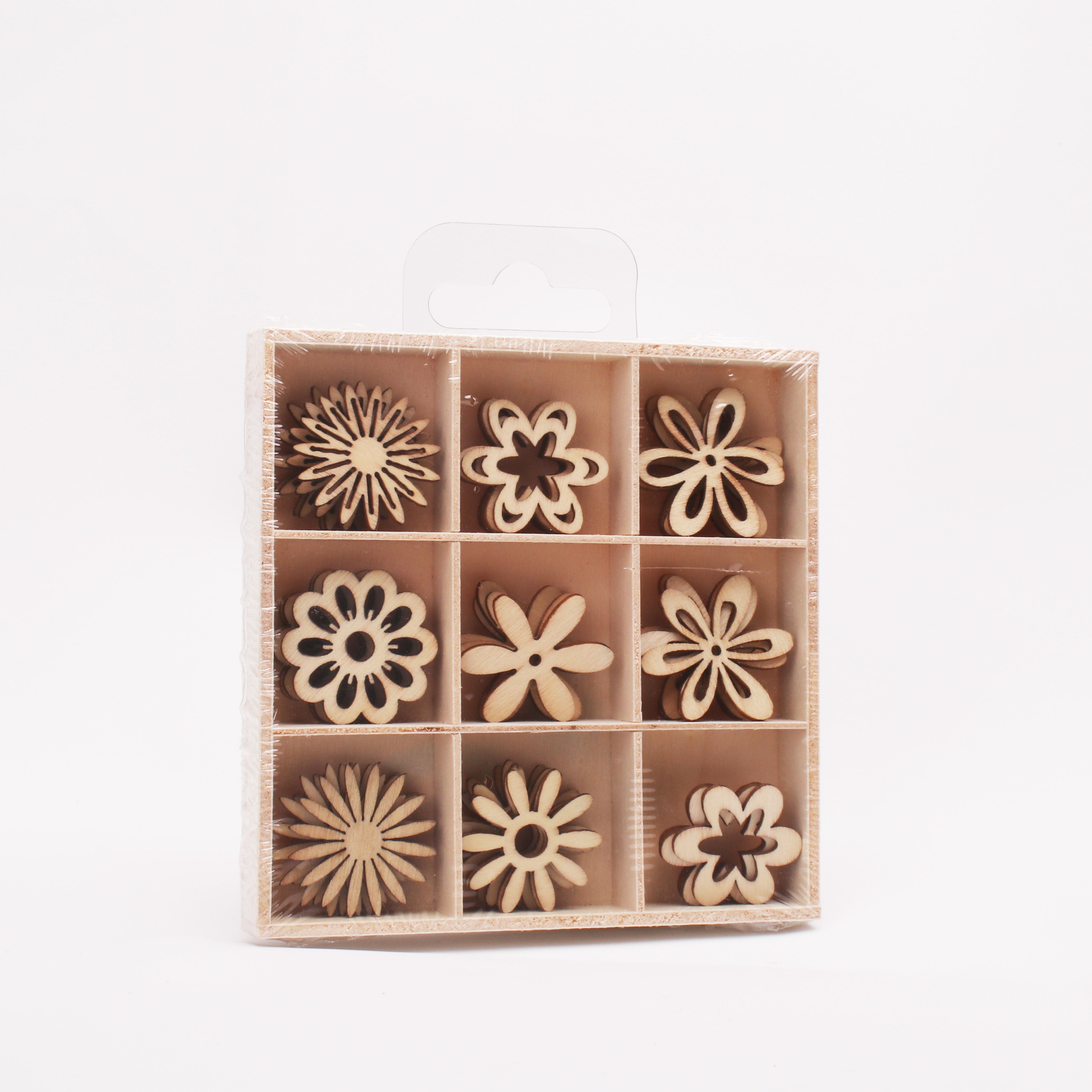 MDF Mini Flower Shapes 45pc