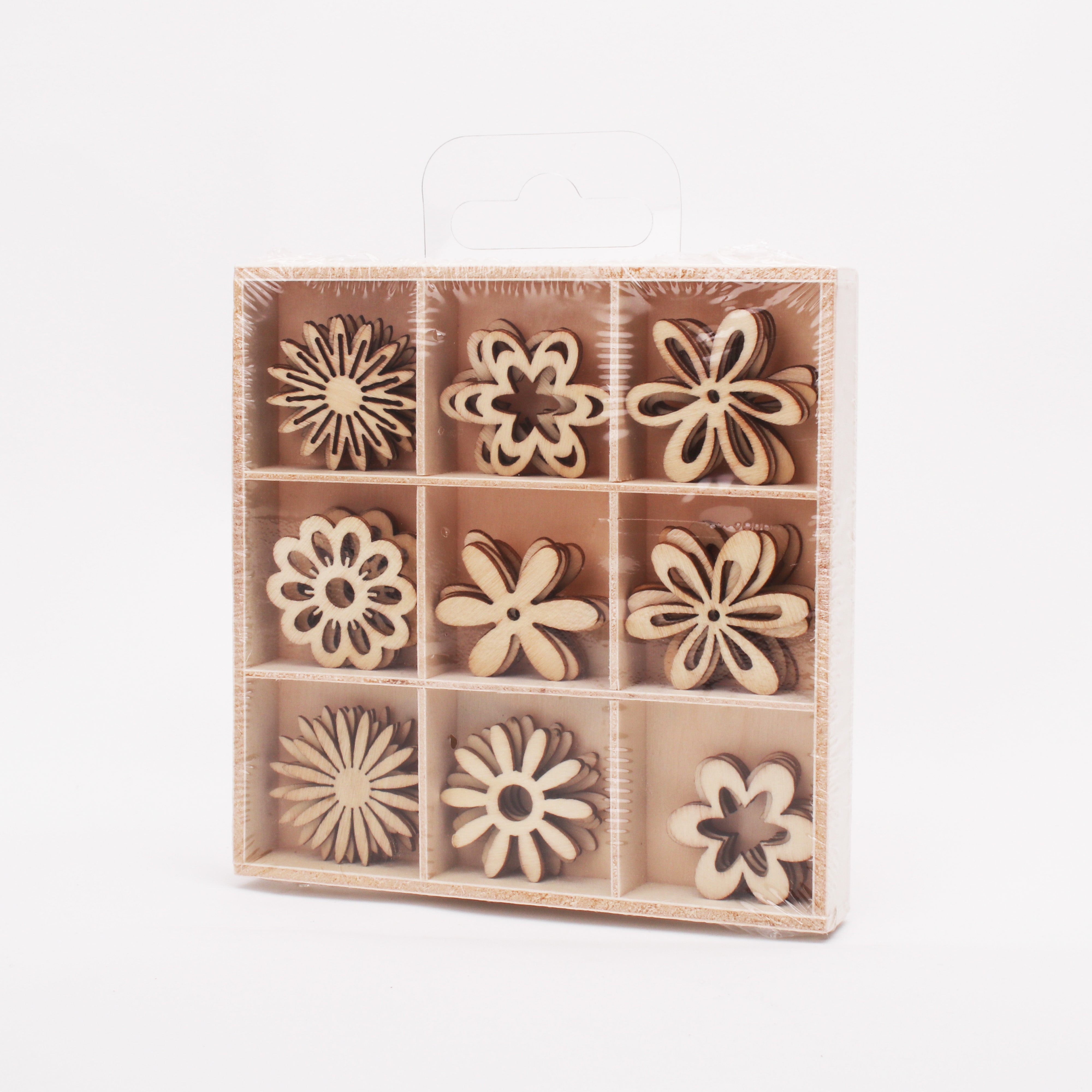 MDF Mini Flower Shapes 45pc