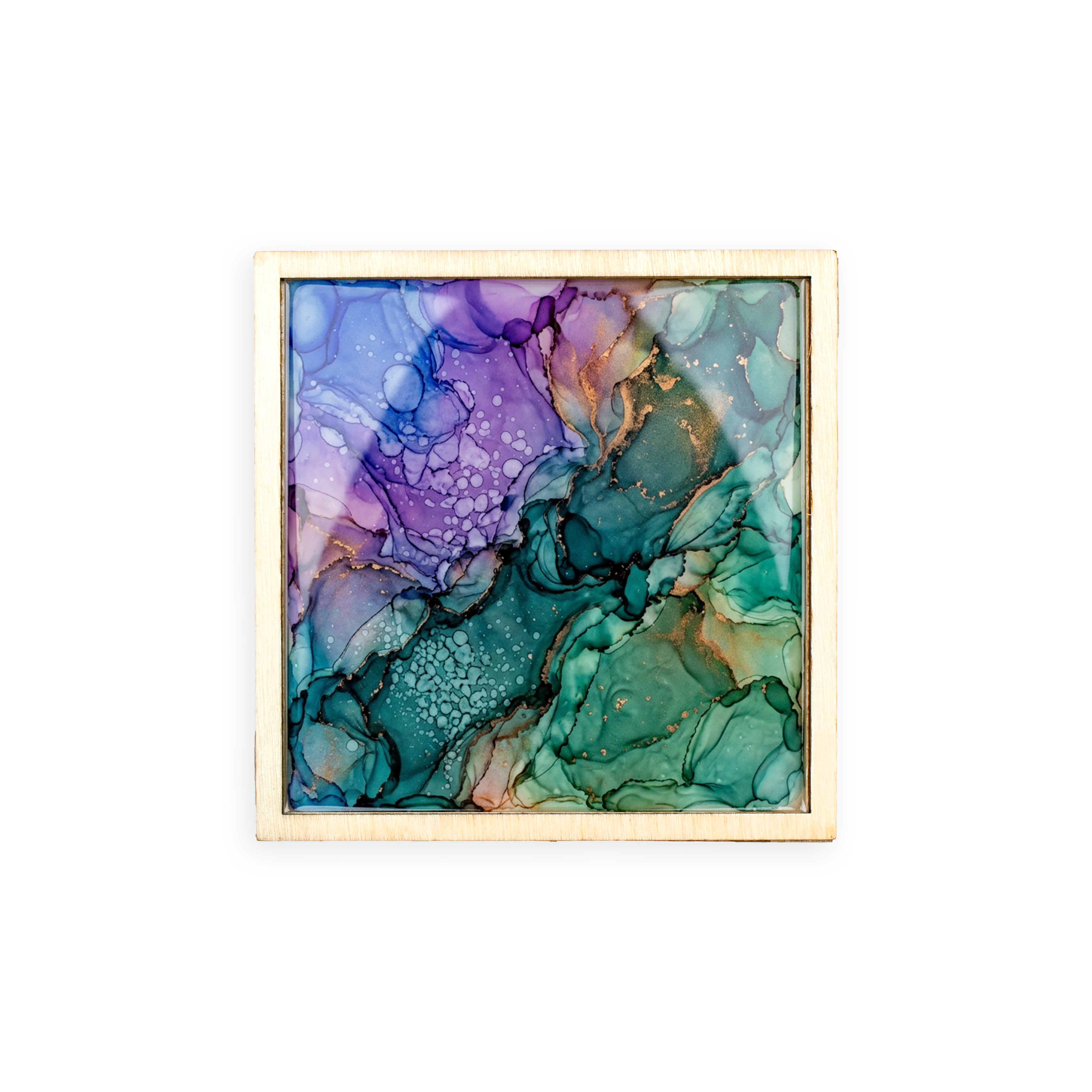 Birchwood Fillable Coaster Set 4 X 4inch Square 4pc