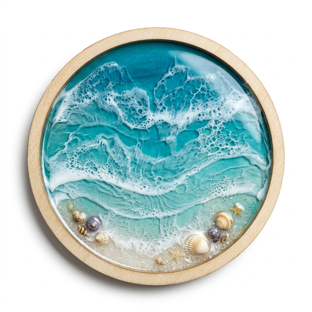 Birchwood Fillable Coaster Set 4 X 4inch Round 4pc