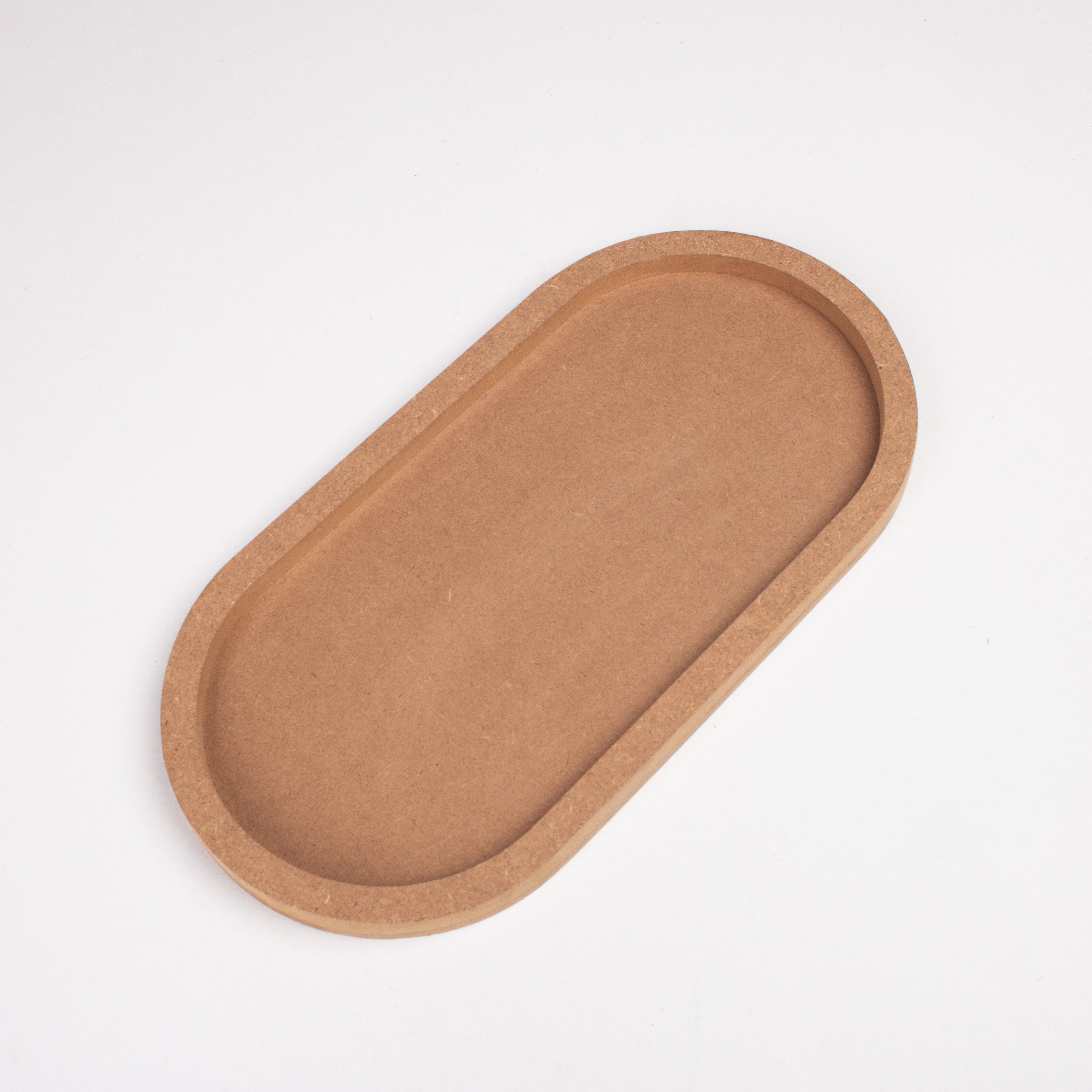 MDF Fillable Tray Oval / Oblong 8 x4inch 5.5mm Base + 11mm Depth 1 pc