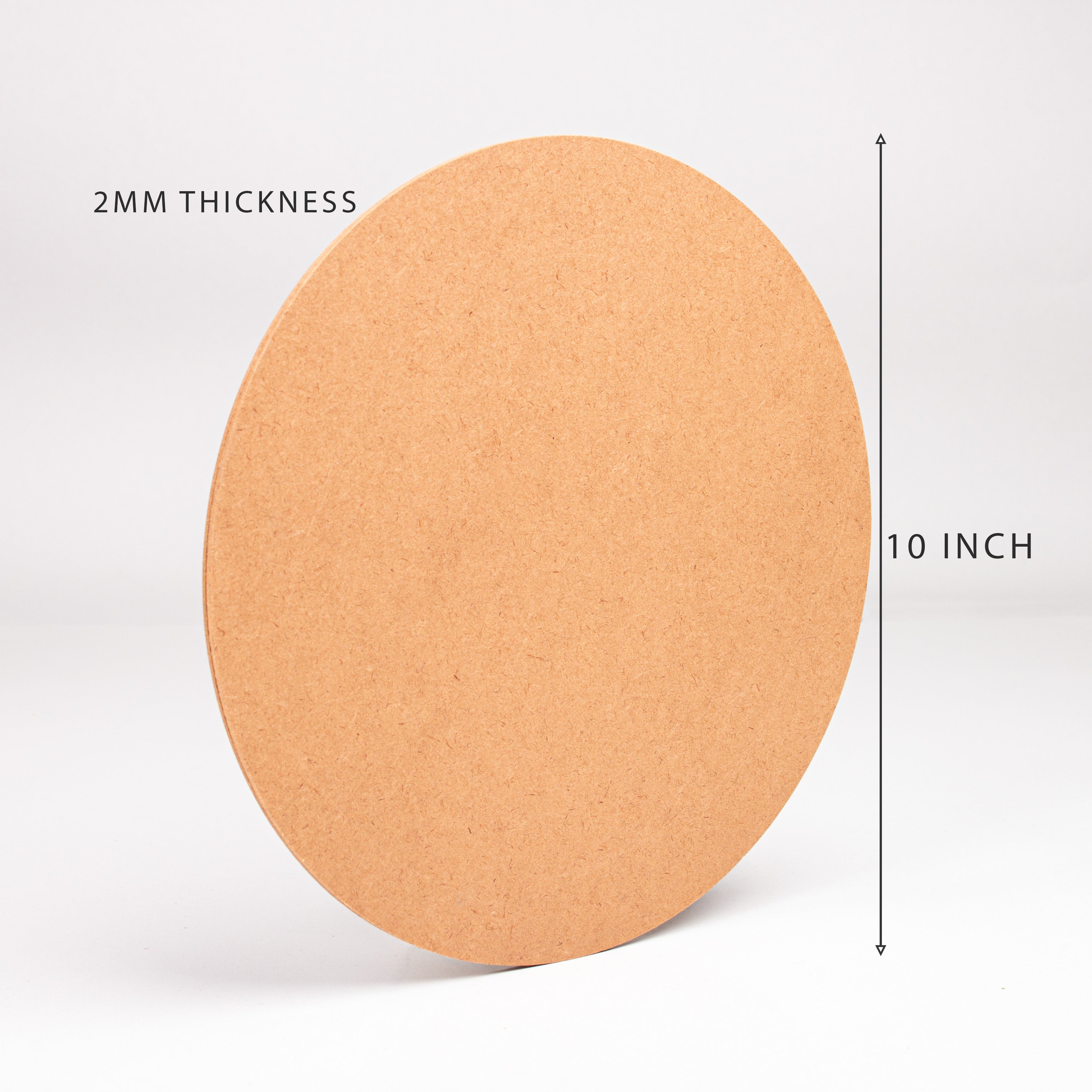 MDF Round 10inch Dia 2mm Thick 2pc