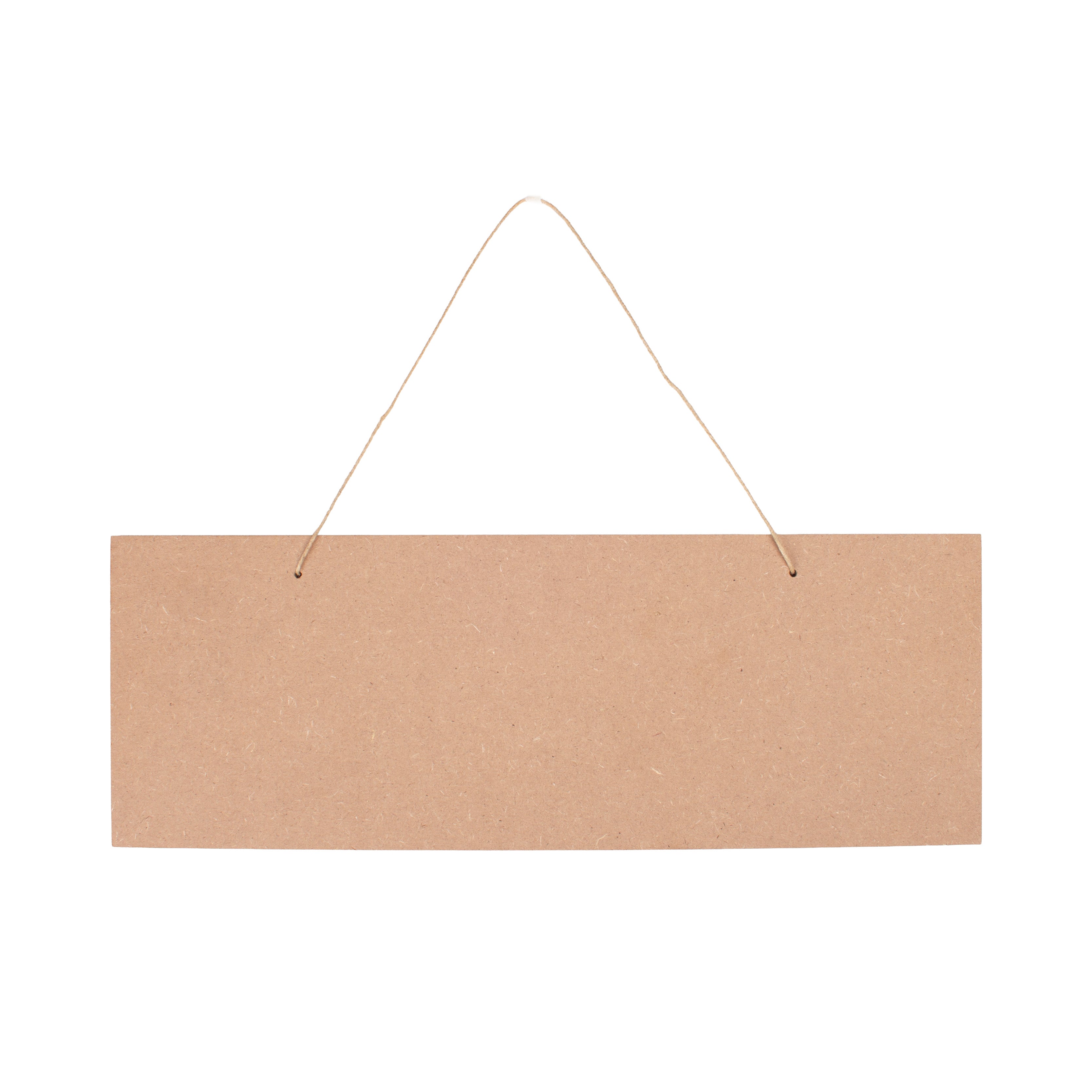 MDF Hanging Name Board With Jute Thread L14 x W5inch 5.5mm Thick 1pc