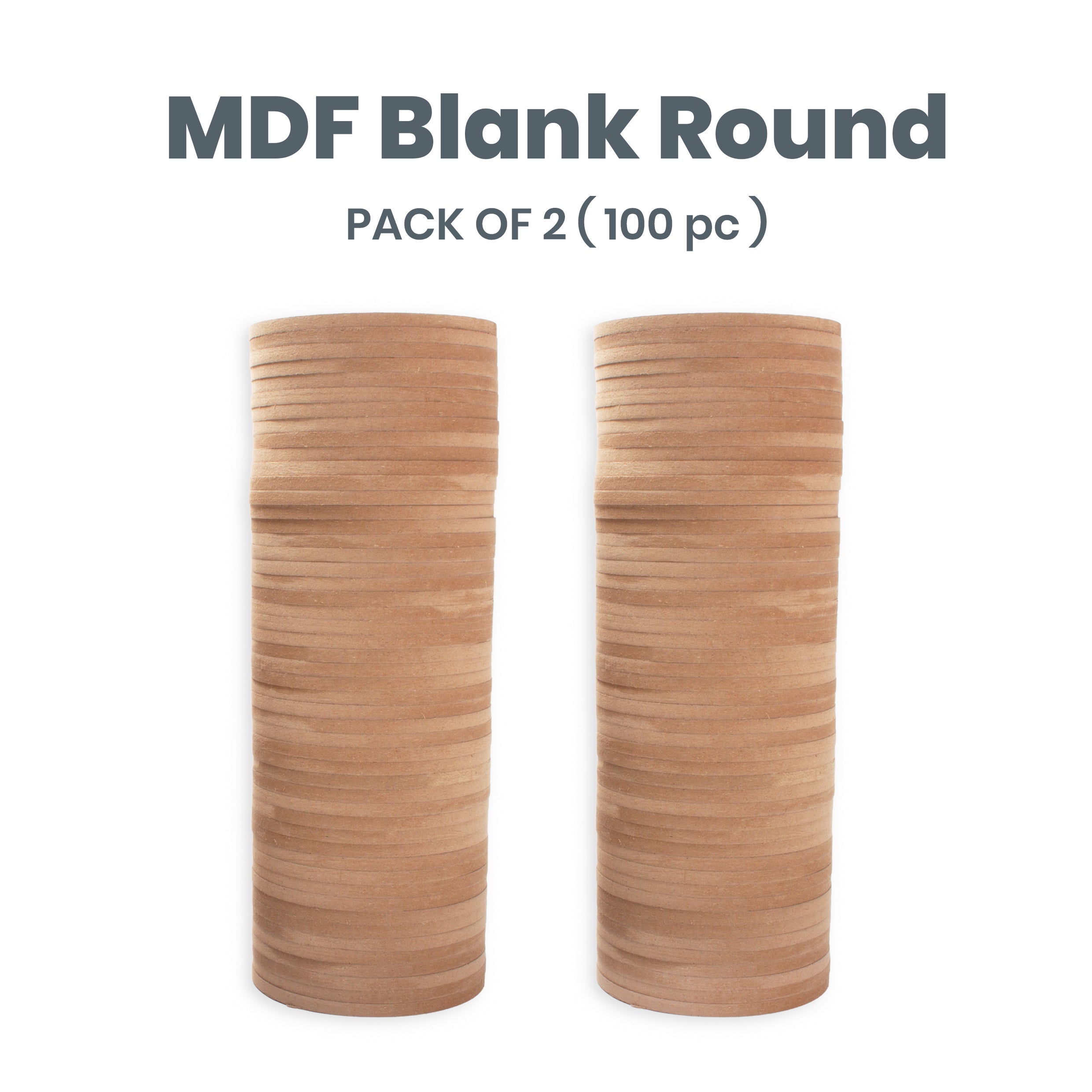 5.5mm MDF Coaster round 4 Inch 100pc