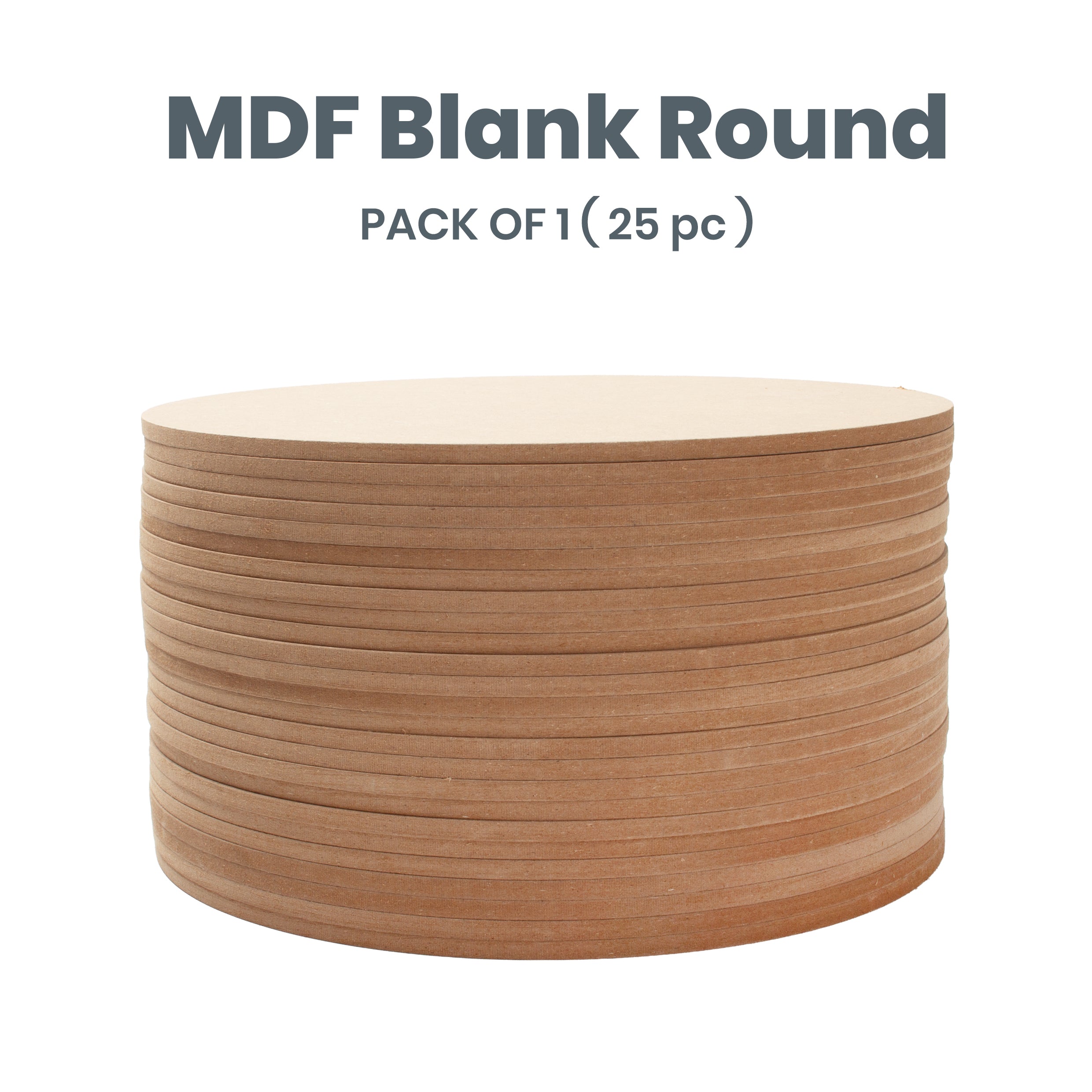 5.5mm MDF Blank round 10 Inch 25pc