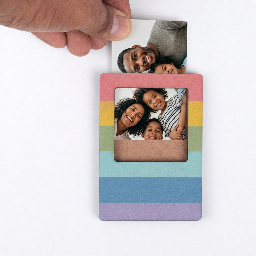 MDF Photo Frame With Magnet Rectangle 2.75 X 4inch 1pc