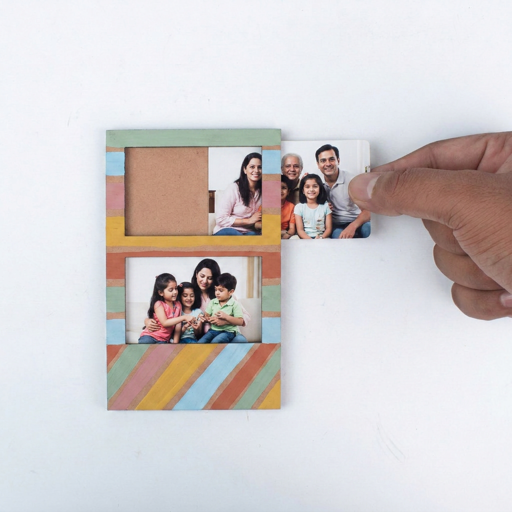 MDF Photo Frame With Magnet 2-in-1 Rectangle 3.6 X 5.7inch 1pc
