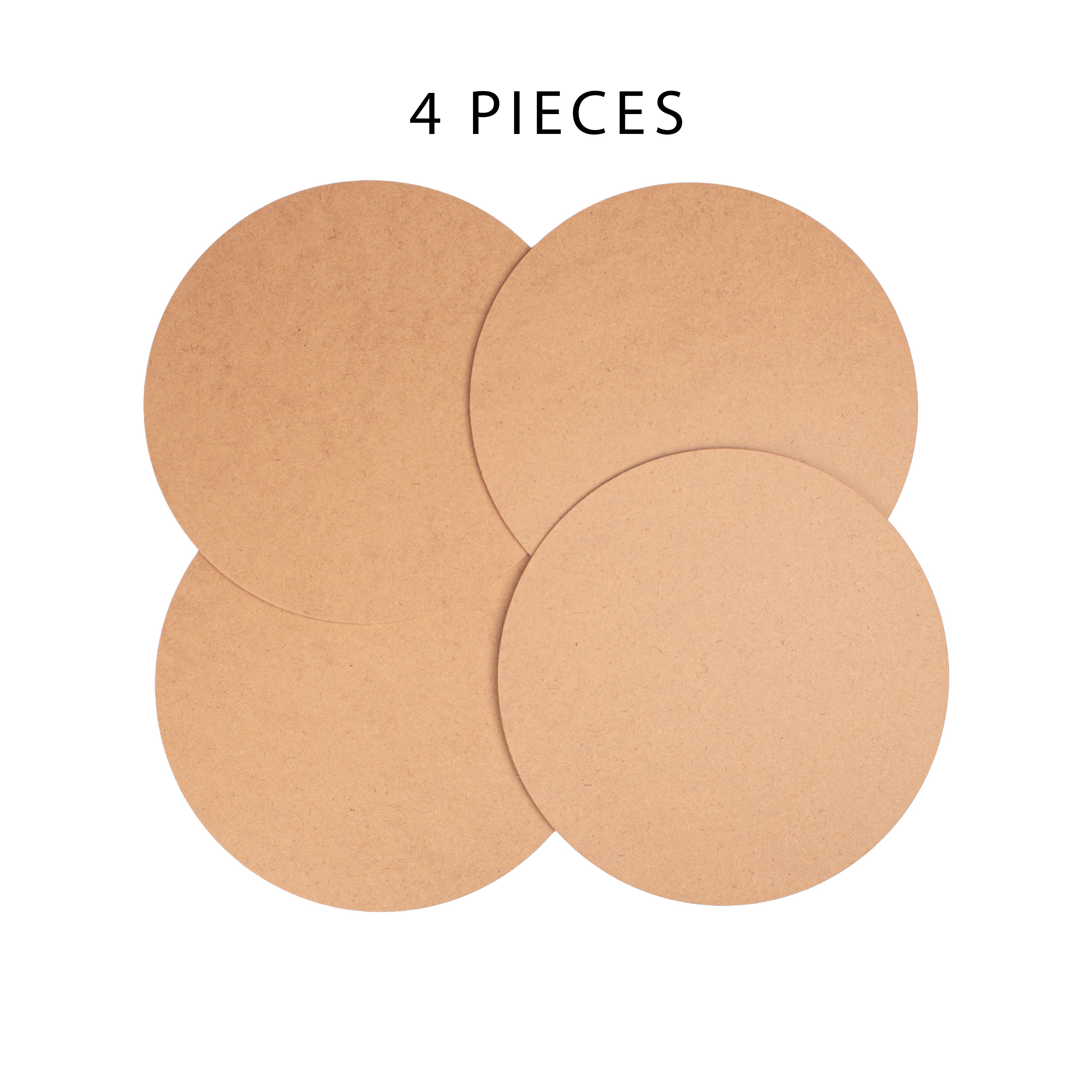MDF Round 8inch Dia 2mm Thick 4pc