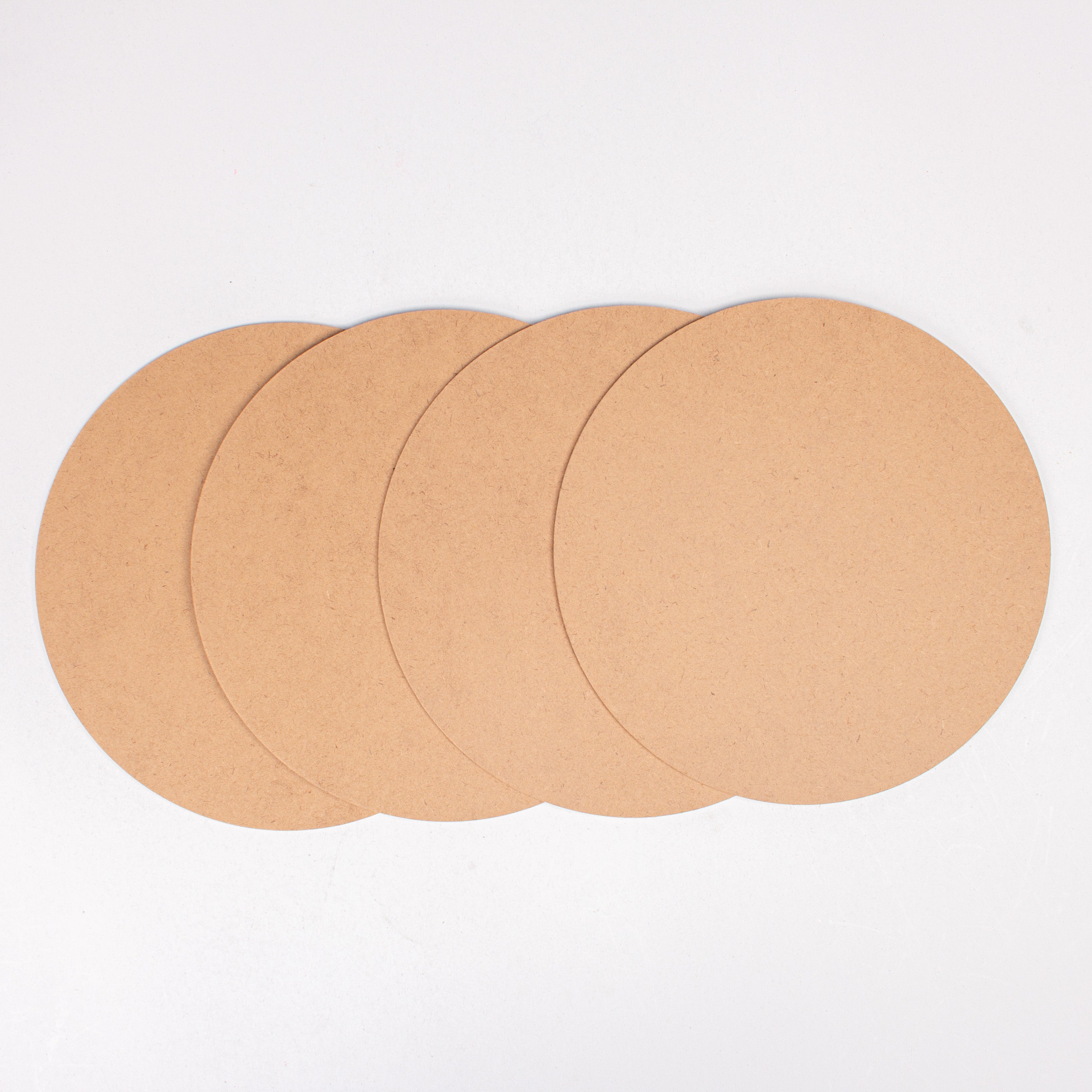 MDF Round 8inch Dia 2mm Thick 4pc