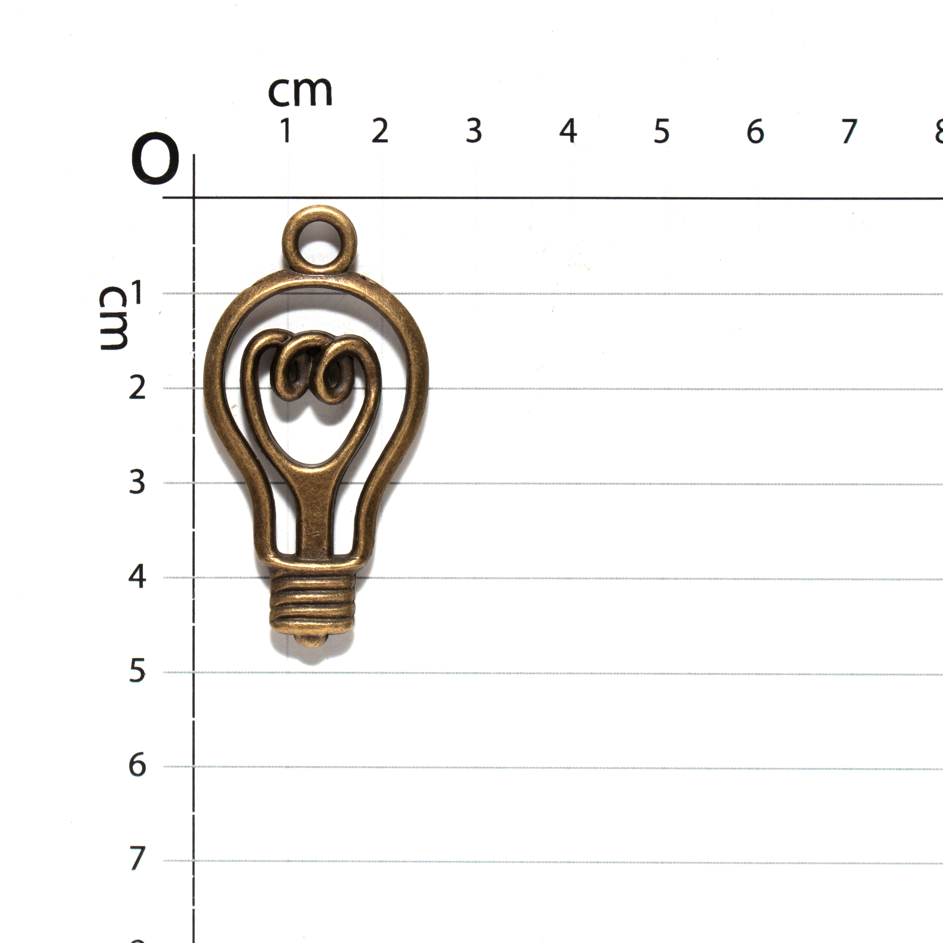 Metal Charms Light Bulb 1Pc Pbci Ib