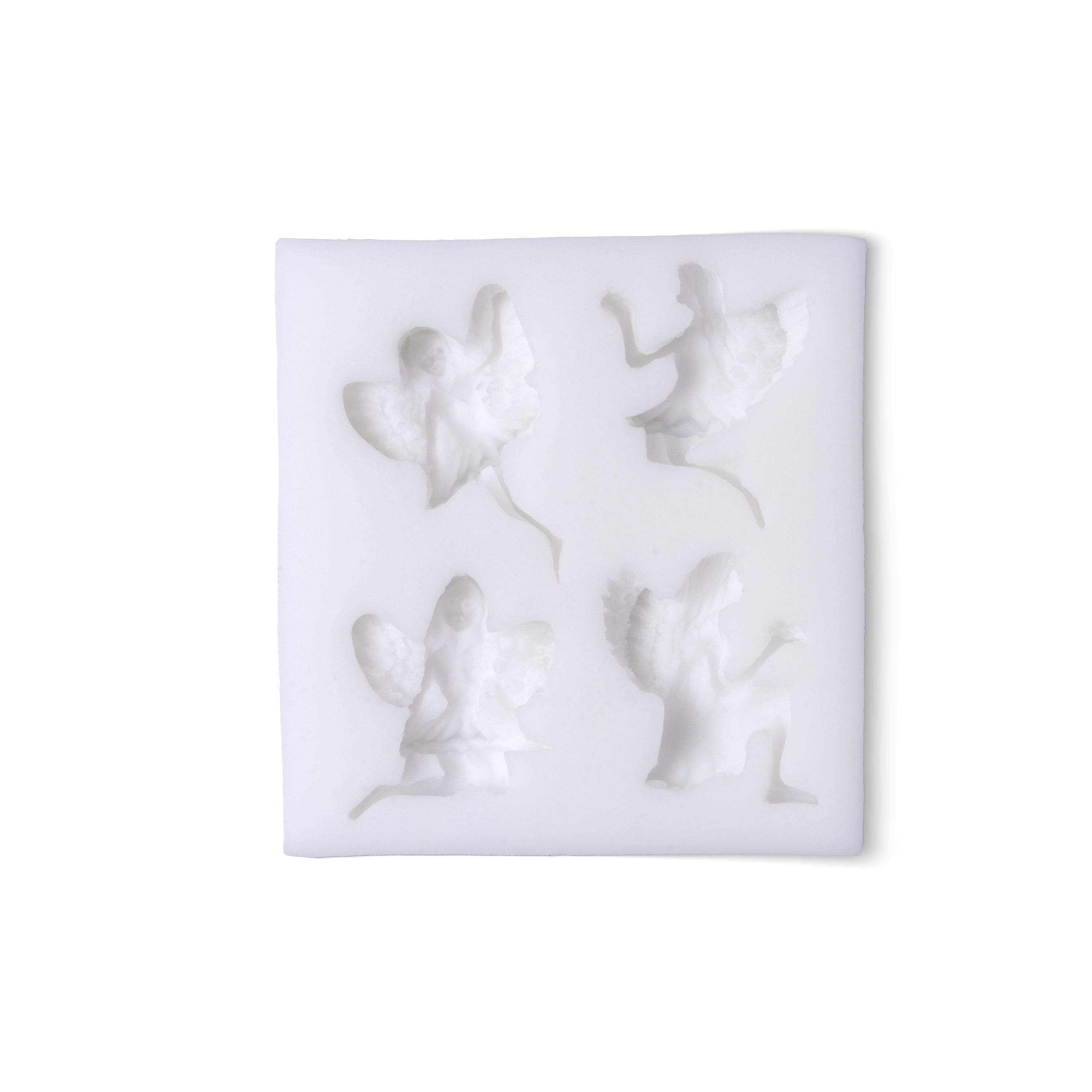 Silicone Mould Fairies And Angels 9.1cm X 8.5cm X 1.3cm 1pc