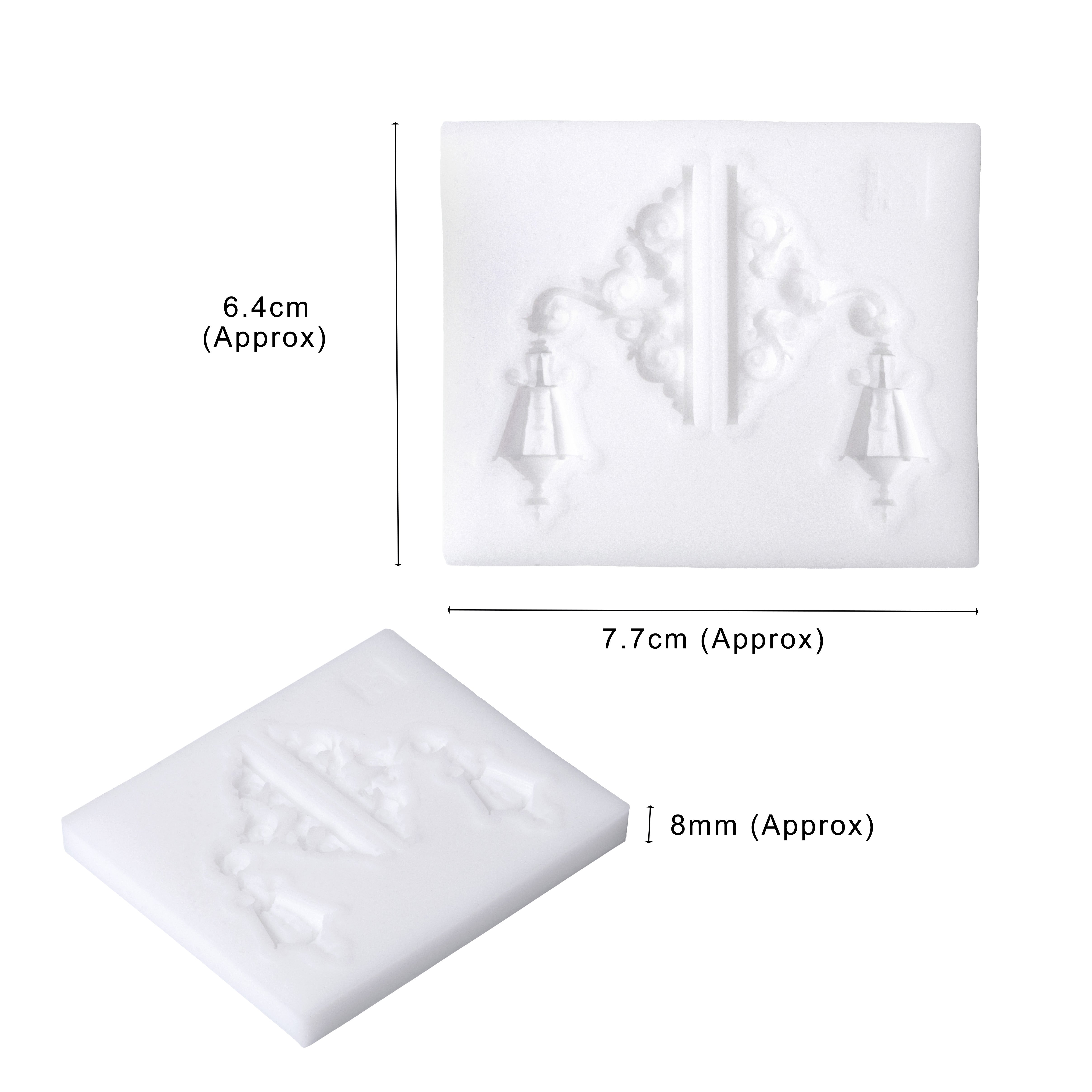 Silicone Mould Victorian Lamps 7.7cm X 6.4cm 8mm 1pc