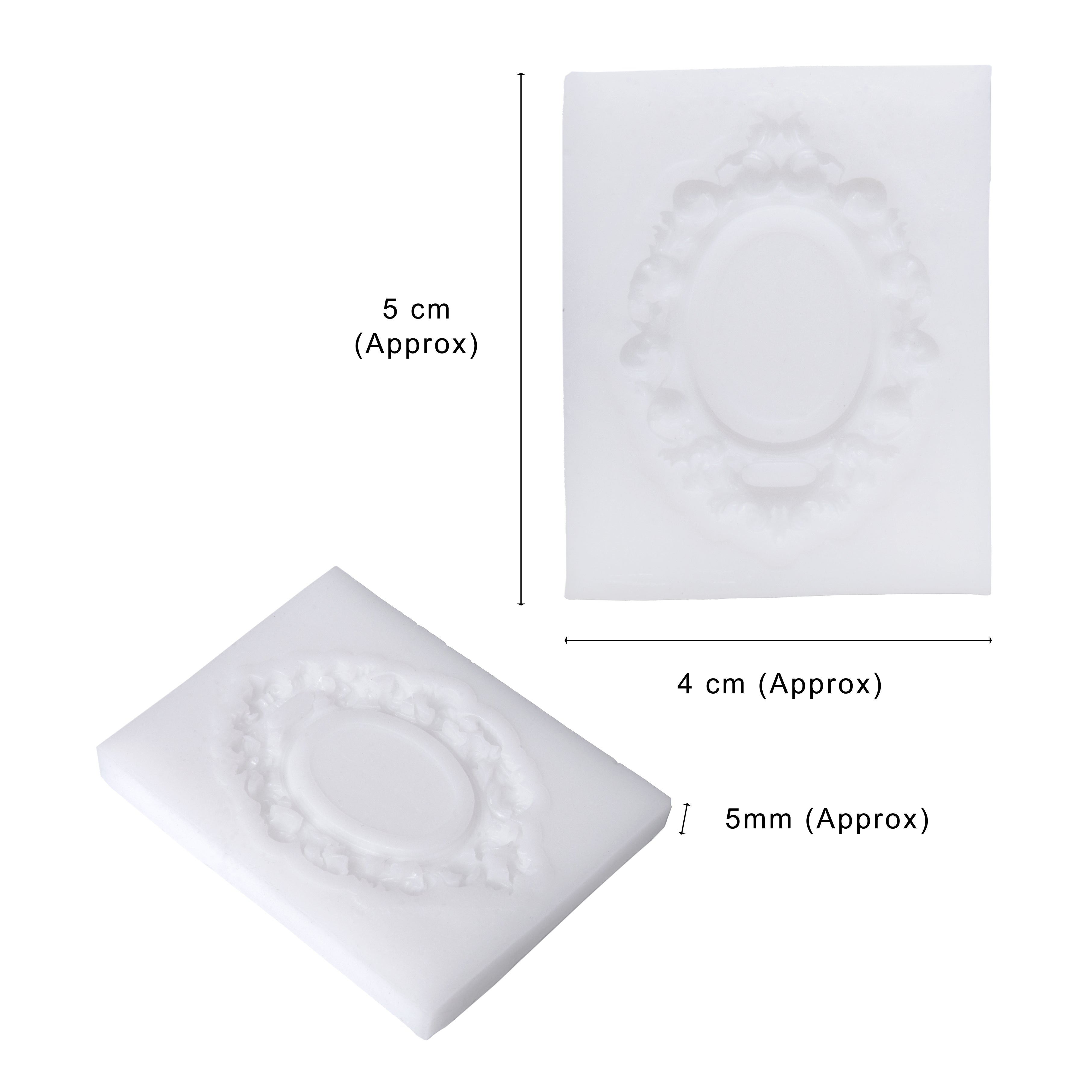 Silicone Mould Antique Frame 8.8cm X 6.7cm 9mm 1pc