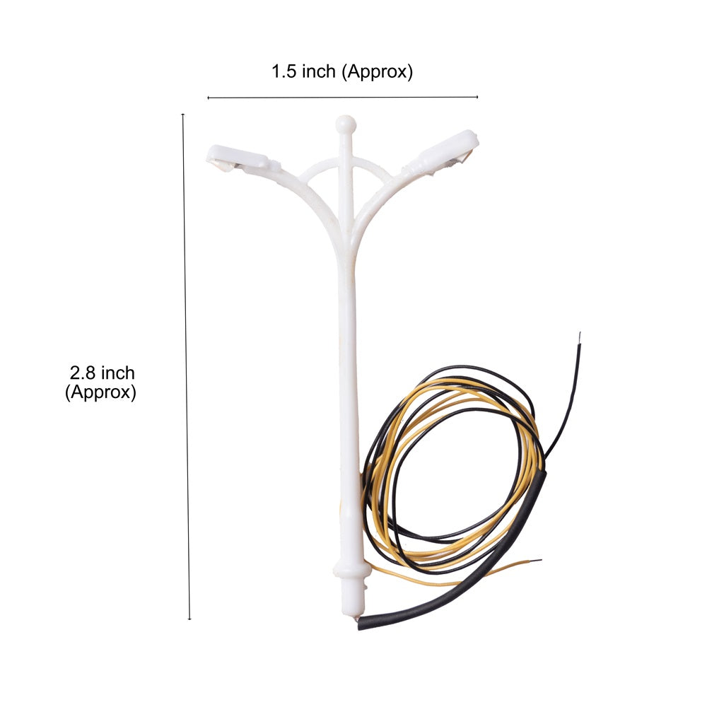 Miniature LED Street Light Double Side 3V H65mm 1pc