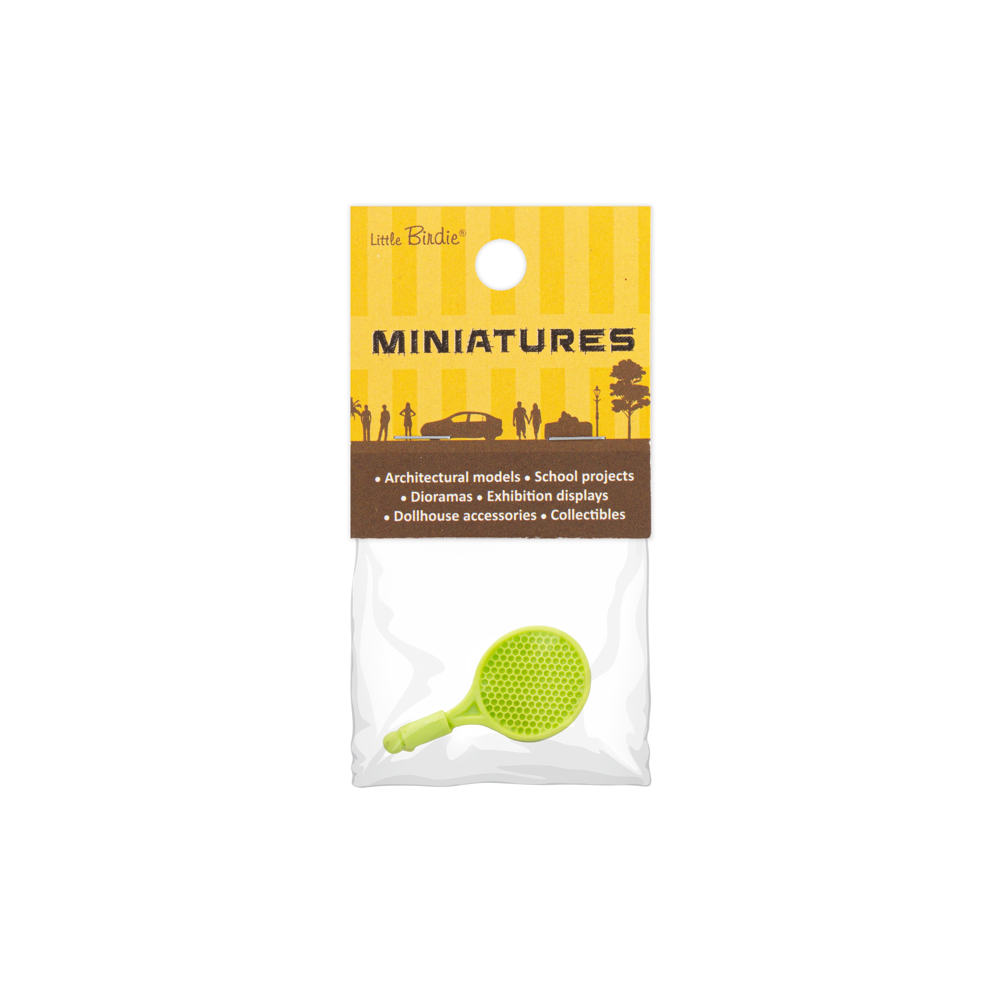 Resin Miniature Badminton Racquet 1pc