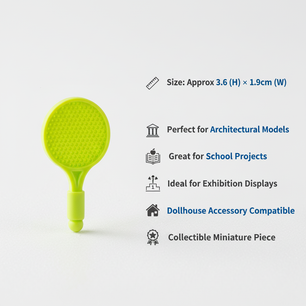 Resin Miniature Badminton Racquet 1pc