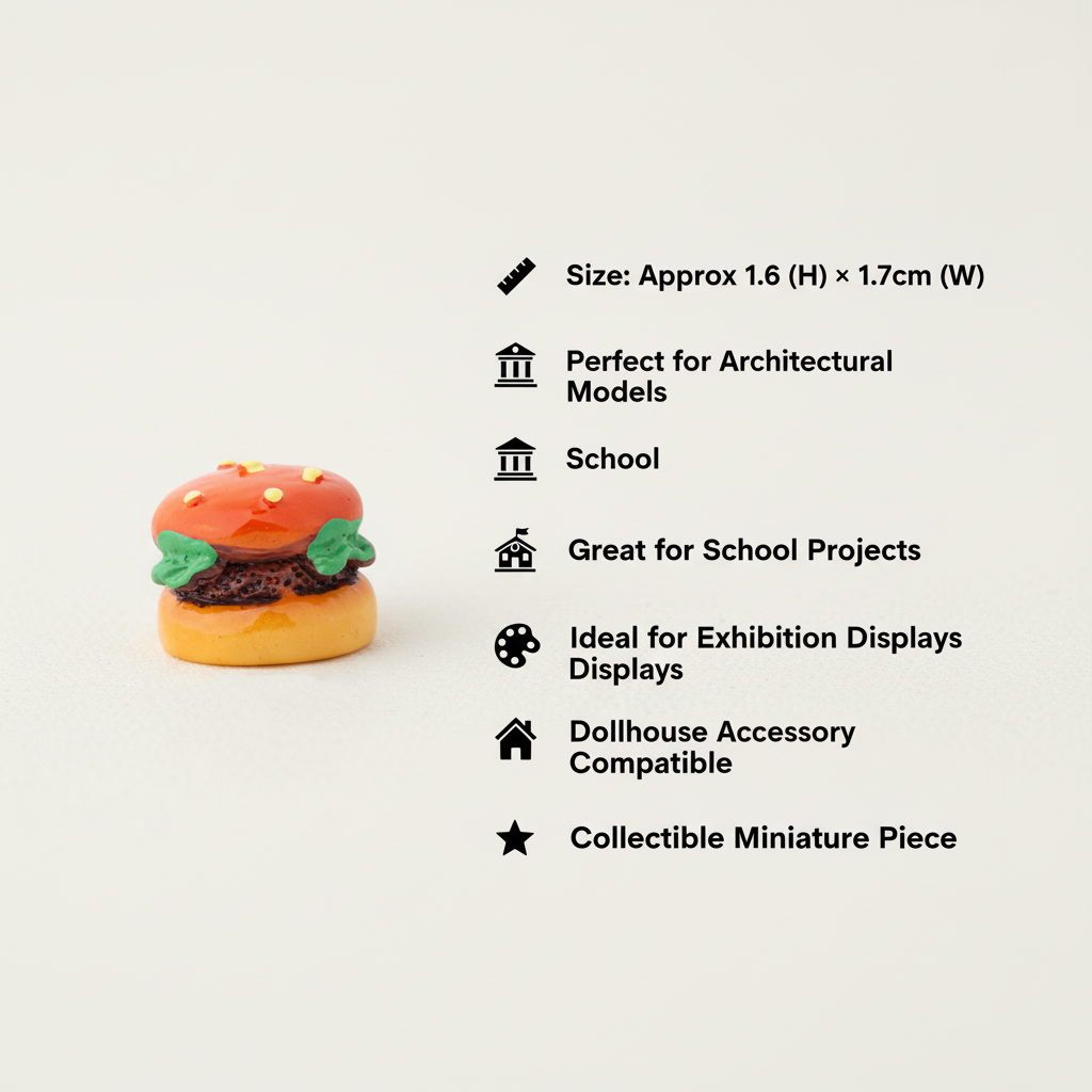 Resin Miniature Burger 1pc