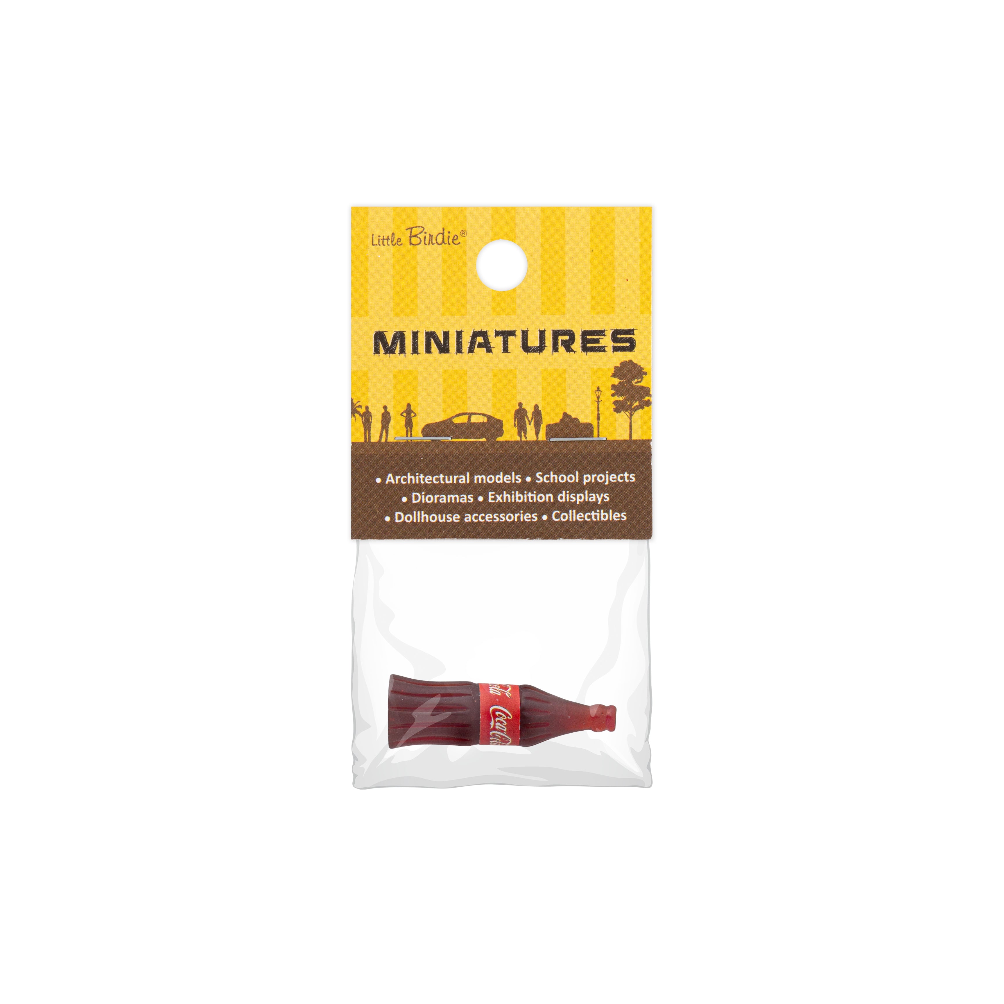 Resin Miniature Coca Cola Bottle 1pc
