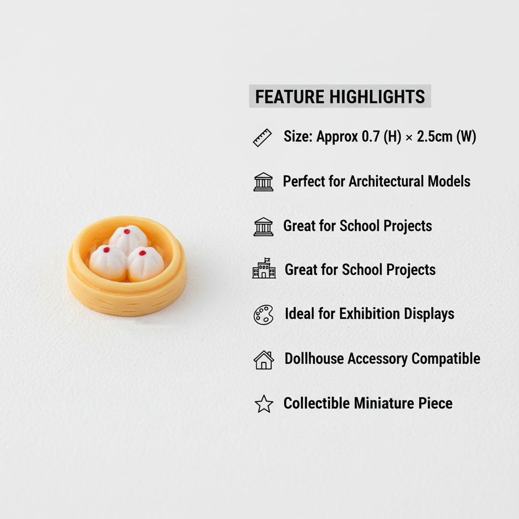 Resin Miniature Dim Sum 1pc