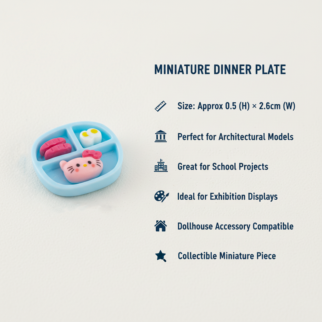 Resin Miniature Dinner Plate 1pc