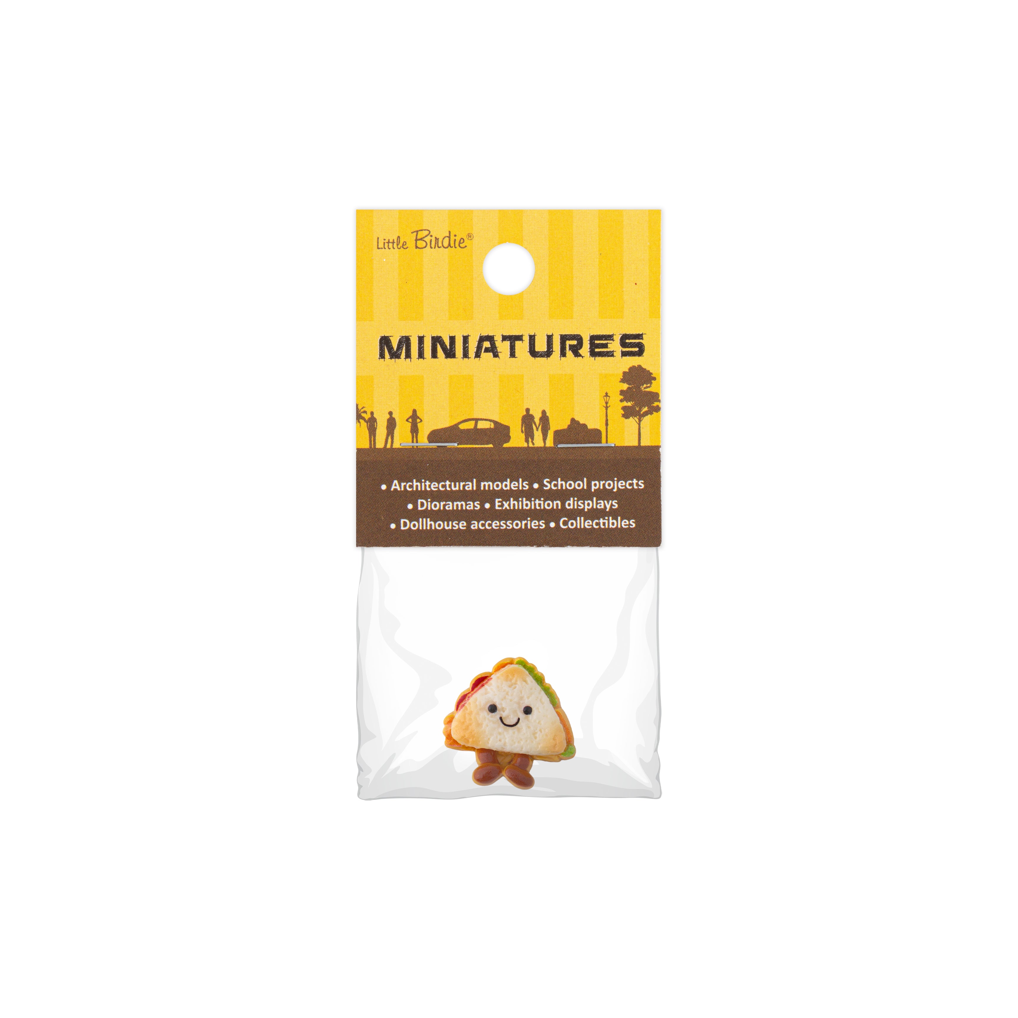 Resin Miniature Fish-shaped Cheese Toast 1pc