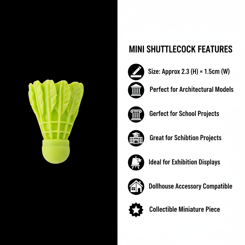 Resin Miniature Shuttlecock 1pc