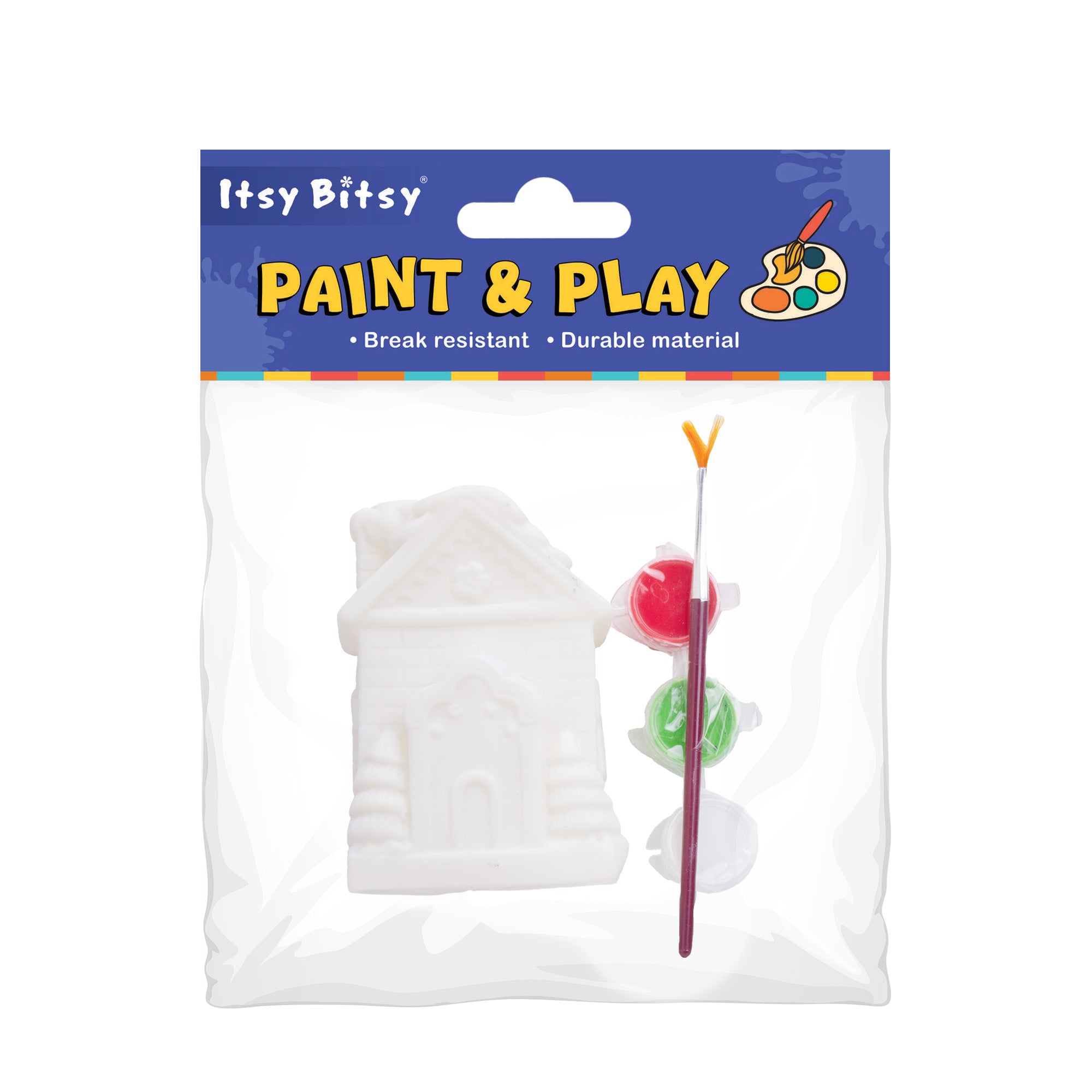 Paint And Play Create Your Own 3D Table Decor with Acrylic Paint and Brush House 4inch