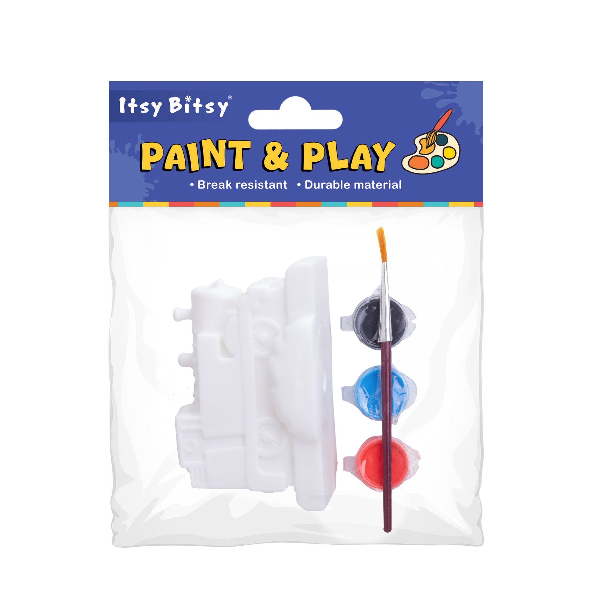 Paint And Play Create Your Own 3D Table Decor with Acrylic Paint and Brush Train 4inch