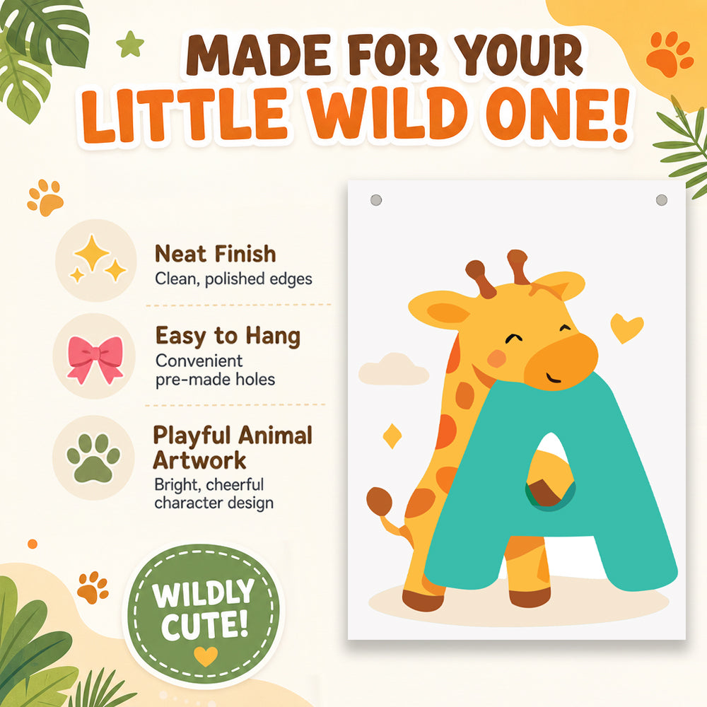 Make Your Own Banner Animal Fun Alphabet A Size 7 x 5.16inch 1pc IB