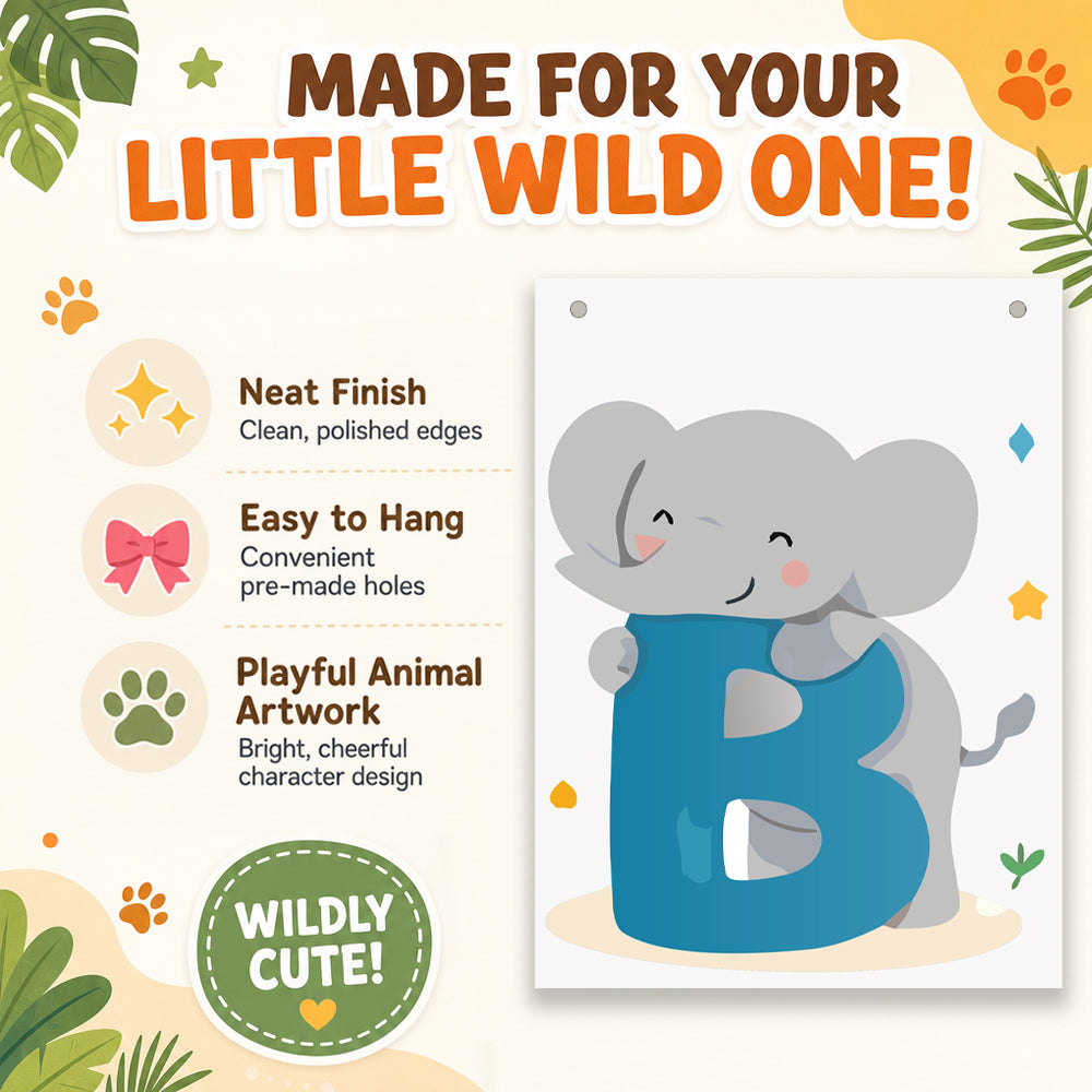 Make Your Own Banner Animal Fun Alphabet B Size 7 x 5.16inch 1pc IB