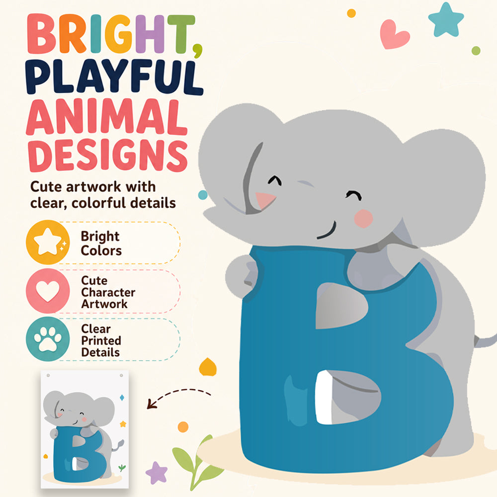 Make Your Own Banner Animal Fun Alphabet B Size 7 x 5.16inch 1pc IB