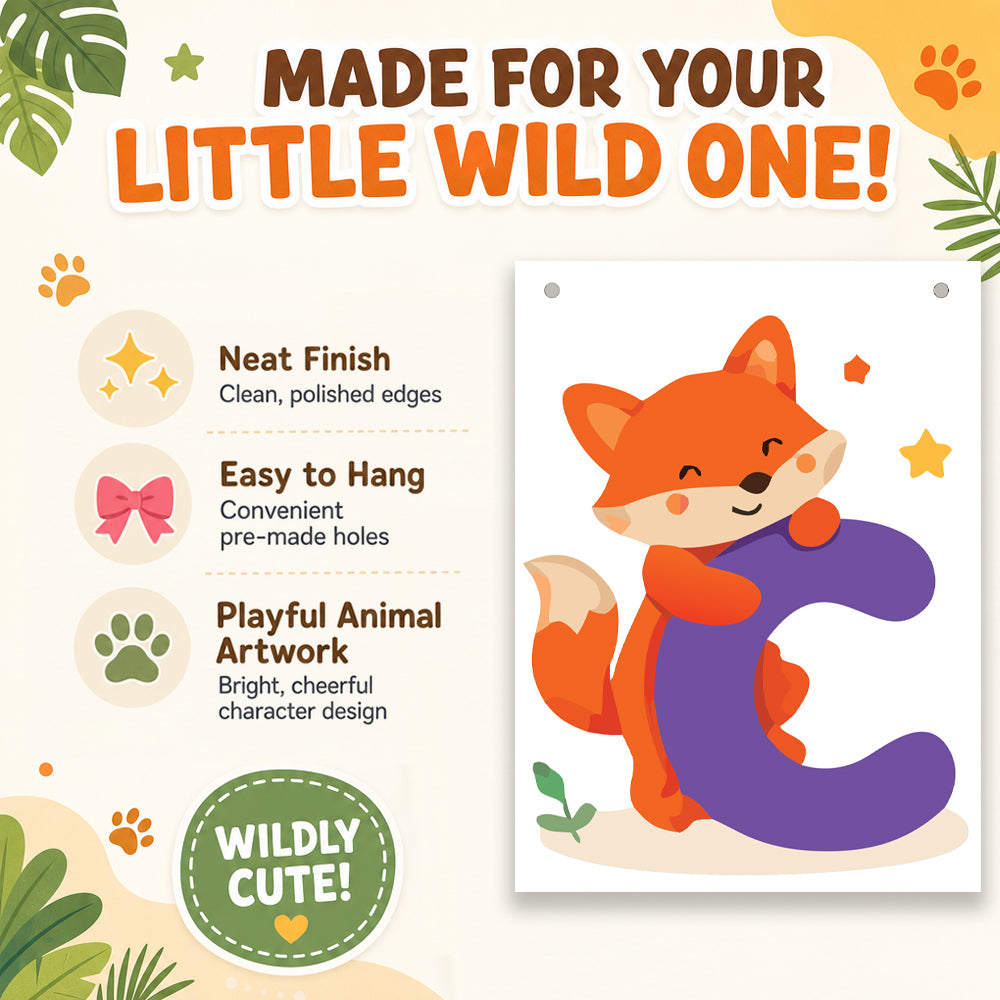 Make Your Own Banner Animal Fun Alphabet C Size 7 x 5.16inch 1pc IB