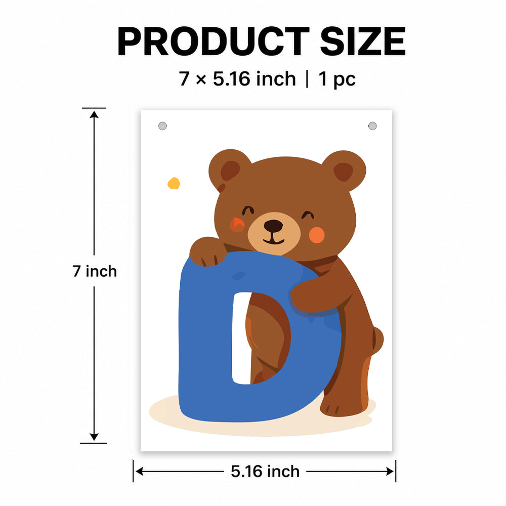 Make Your Own Banner Animal Fun Alphabet D Size 7 x 5.16inch 1pc IB