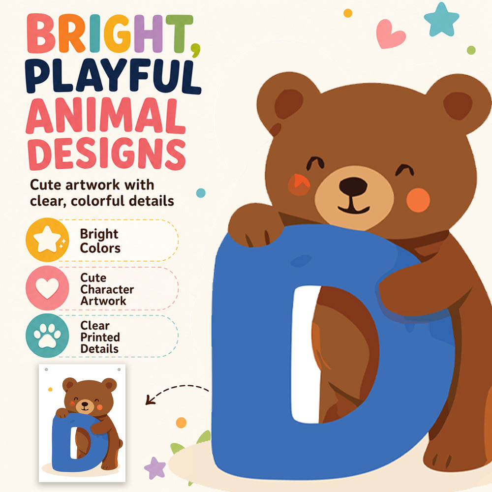 Make Your Own Banner Animal Fun Alphabet D Size 7 x 5.16inch 1pc IB