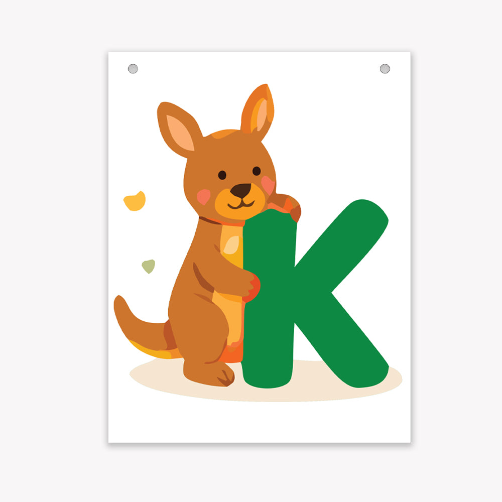 Make Your Own Banner Animal Fun Alphabet K Size 7 x 5.16inch 1pc IB
