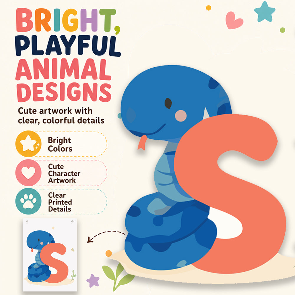 Make Your Own Banner Animal Fun Alphabet S Size 7 x 5.16inch 1pc IB