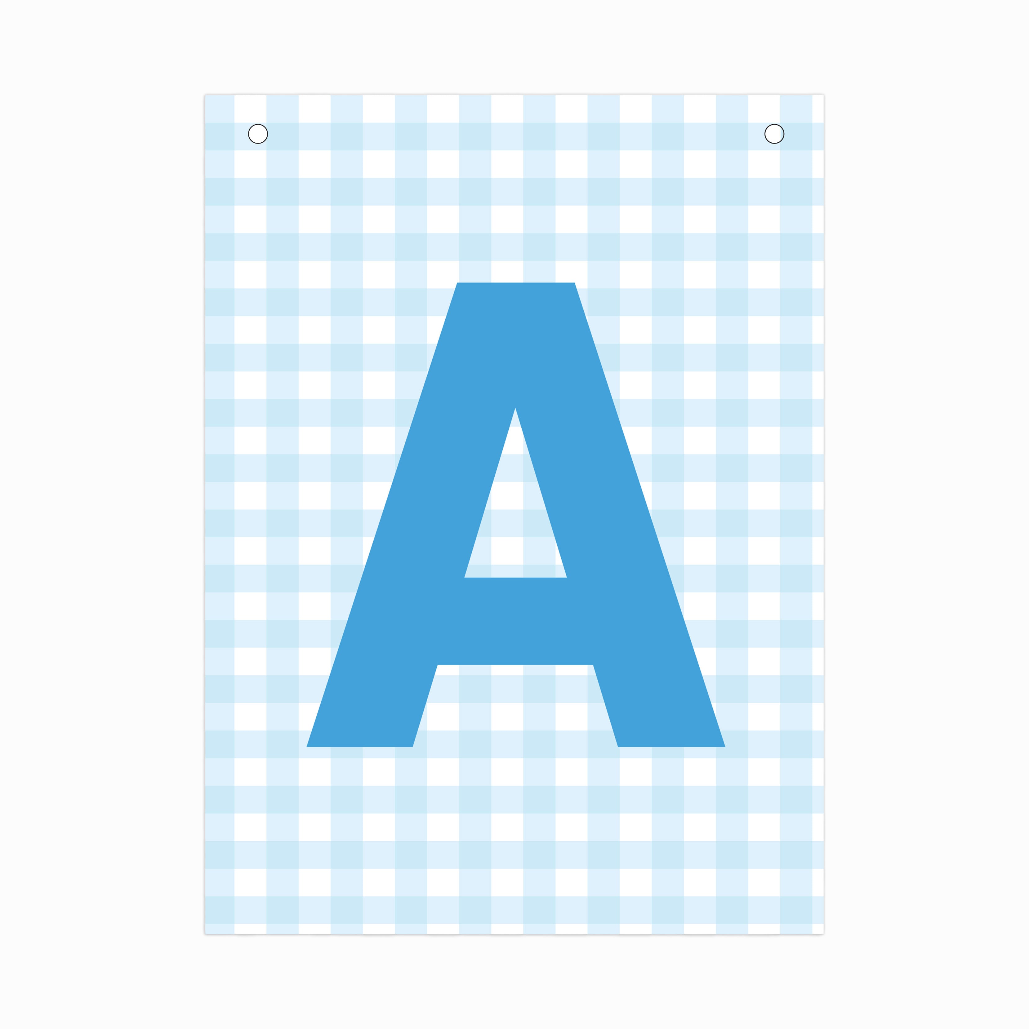 Make Your Own Banner Aqua Alphabet A Size 7 x 5.16inch 1pc IB