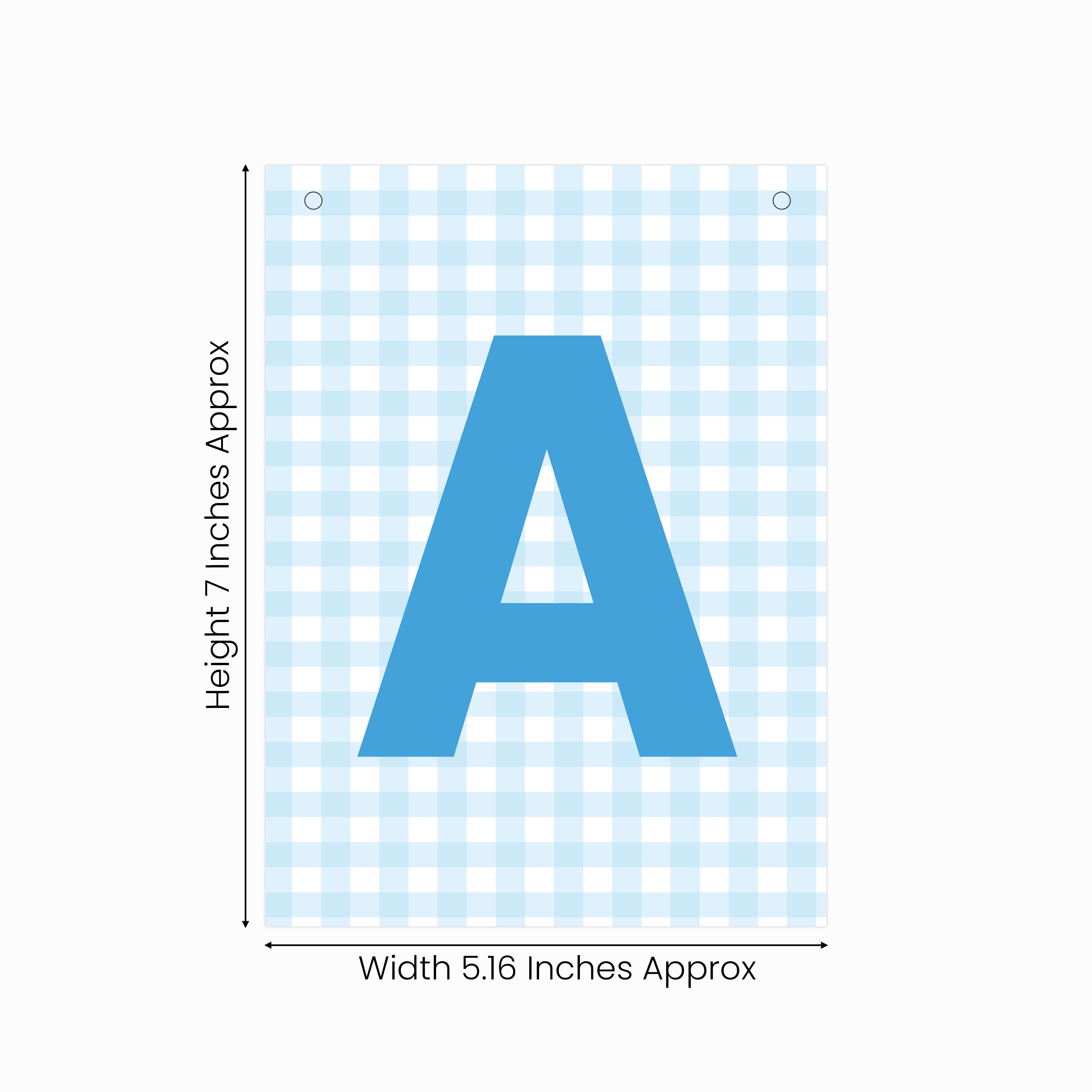 Make Your Own Banner Aqua Alphabet A Size 7 x 5.16inch 1pc IB