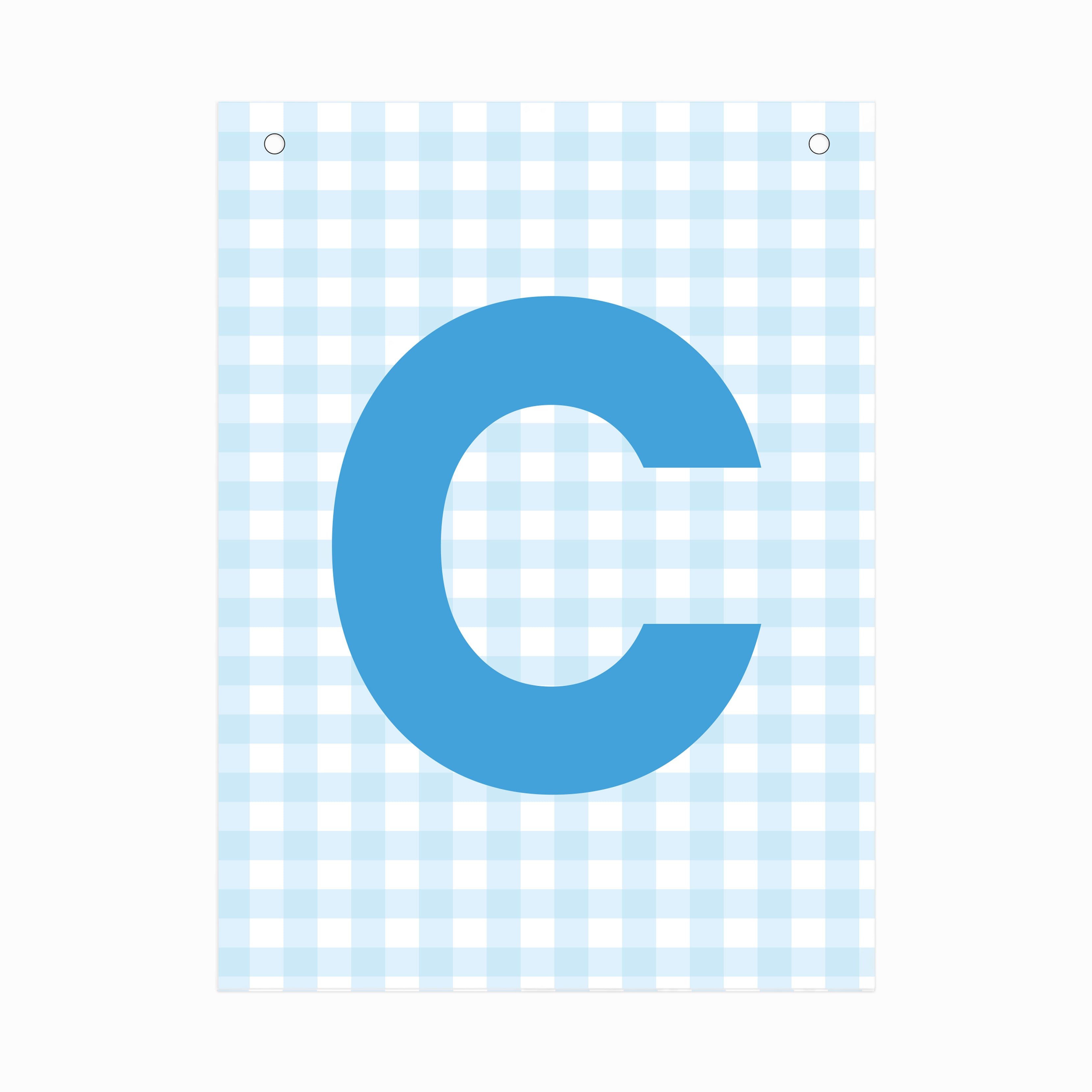 Make Your Own Banner Aqua Alphabet C Size 7 x 5.16inch 1pc IB