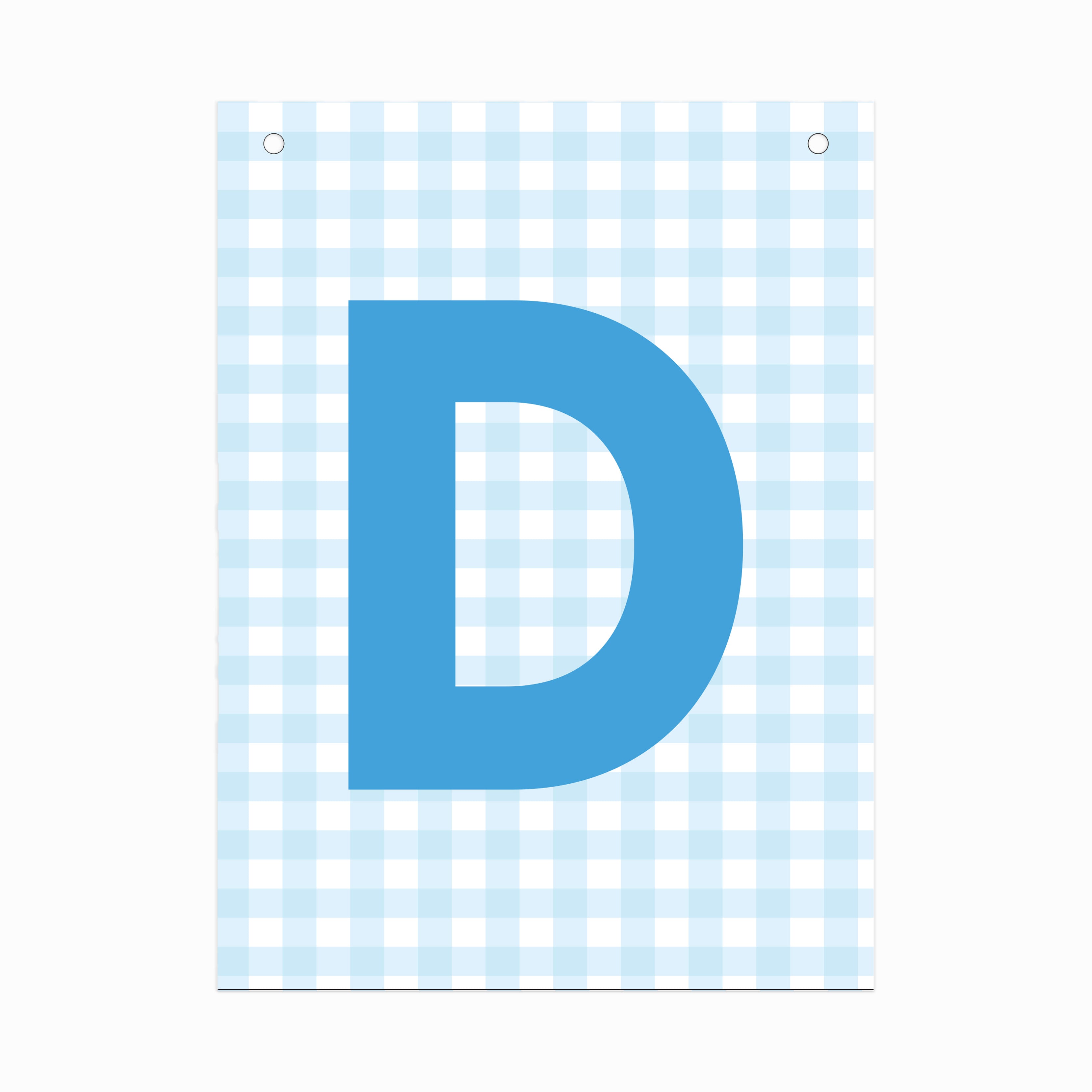 Make Your Own Banner Aqua Alphabet D Size 7 x 5.16inch 1pc IB